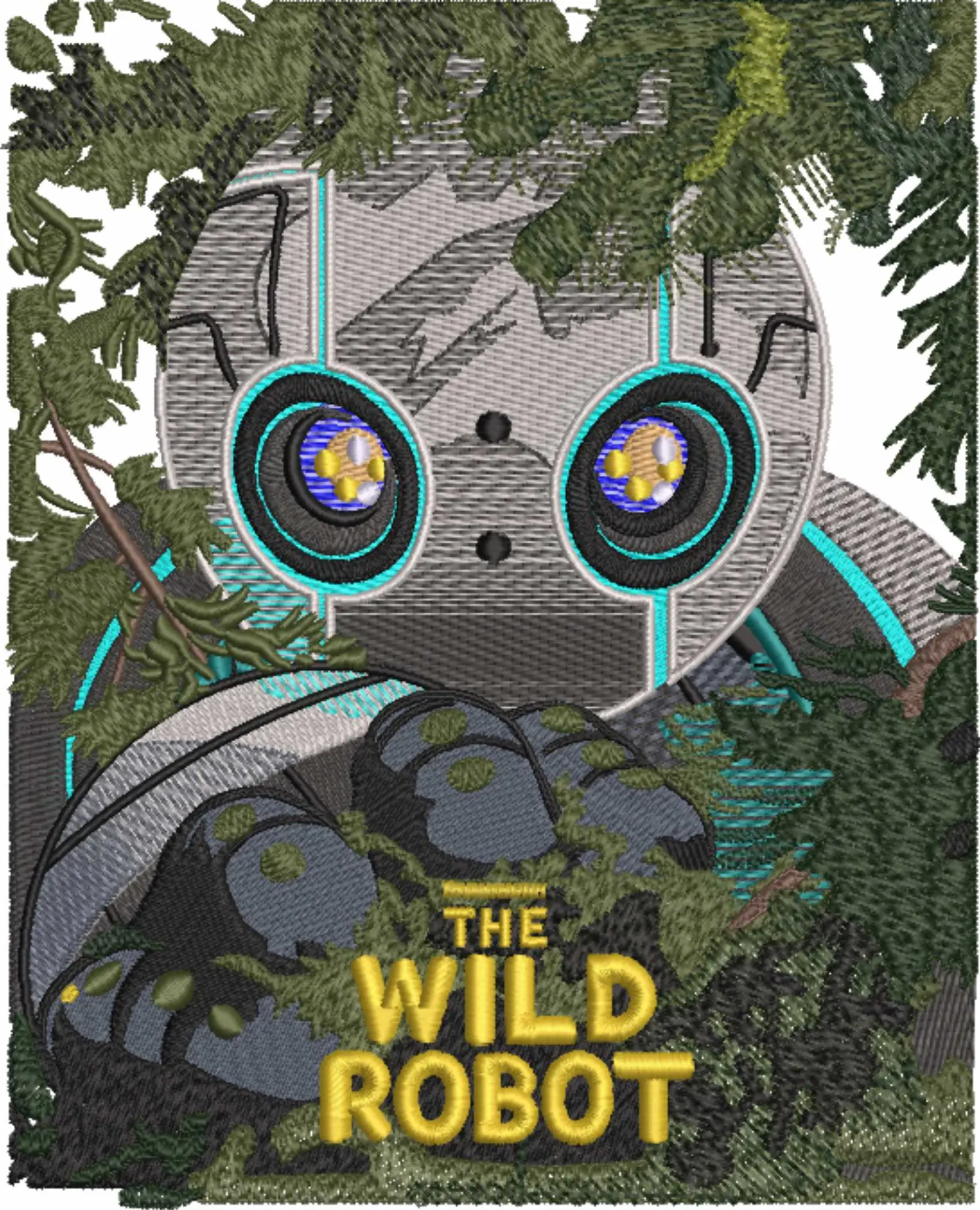 The Wild Robot look through Forest - Cartoon embroidery designs - embroidery file - instant download — view 4