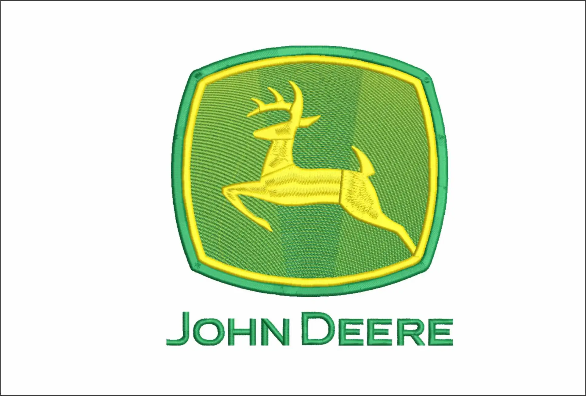 John Deere Tractors Logo embroidery design -  Car embroidery design machine pattern - Car embroidery file - instant download