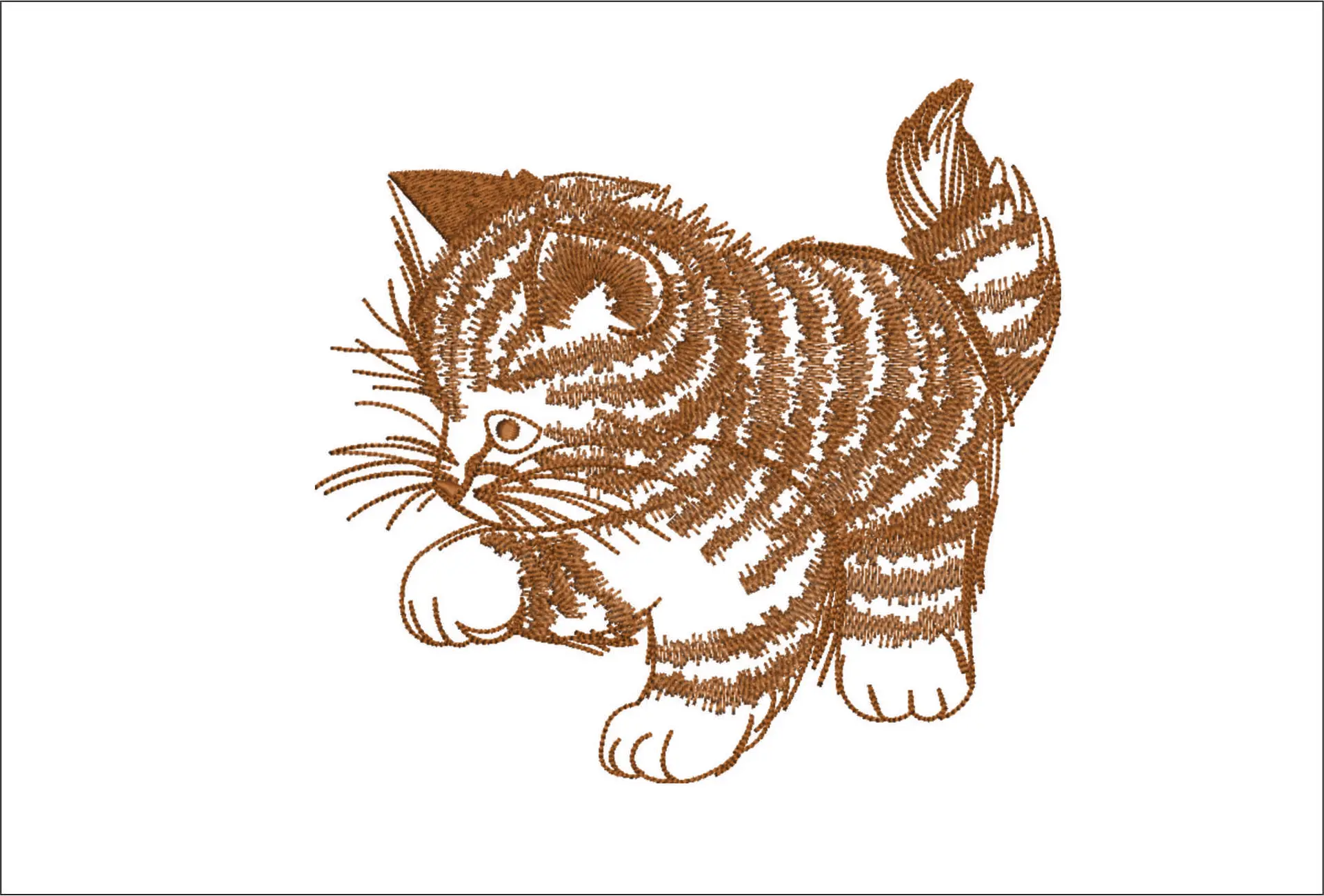Frizzy Kitten - Cat embroidery designs - embroidery file - instant download