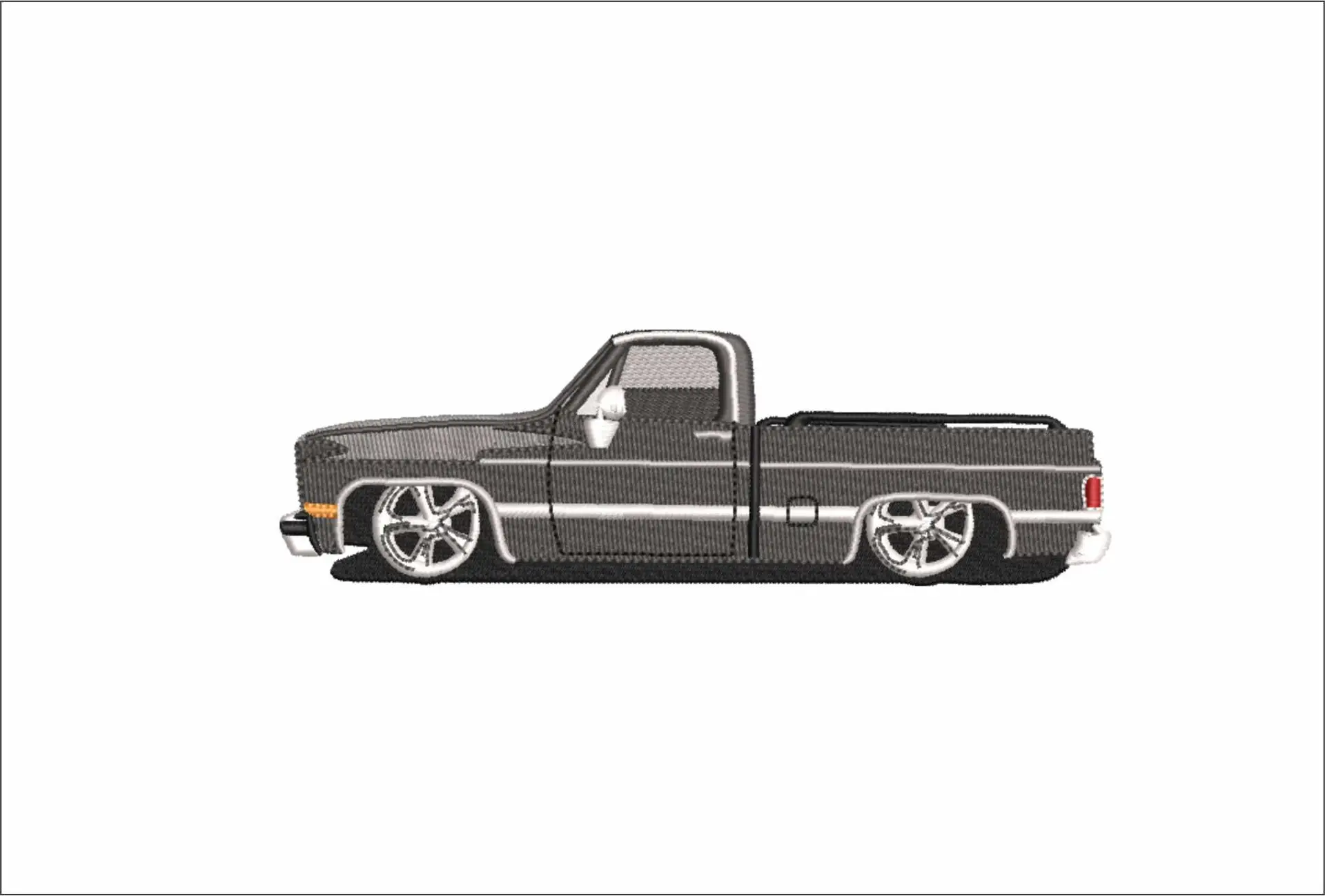 Low Rider Truck Logo embroidery design -  Car embroidery design machine pattern - Car embroidery file - instant download