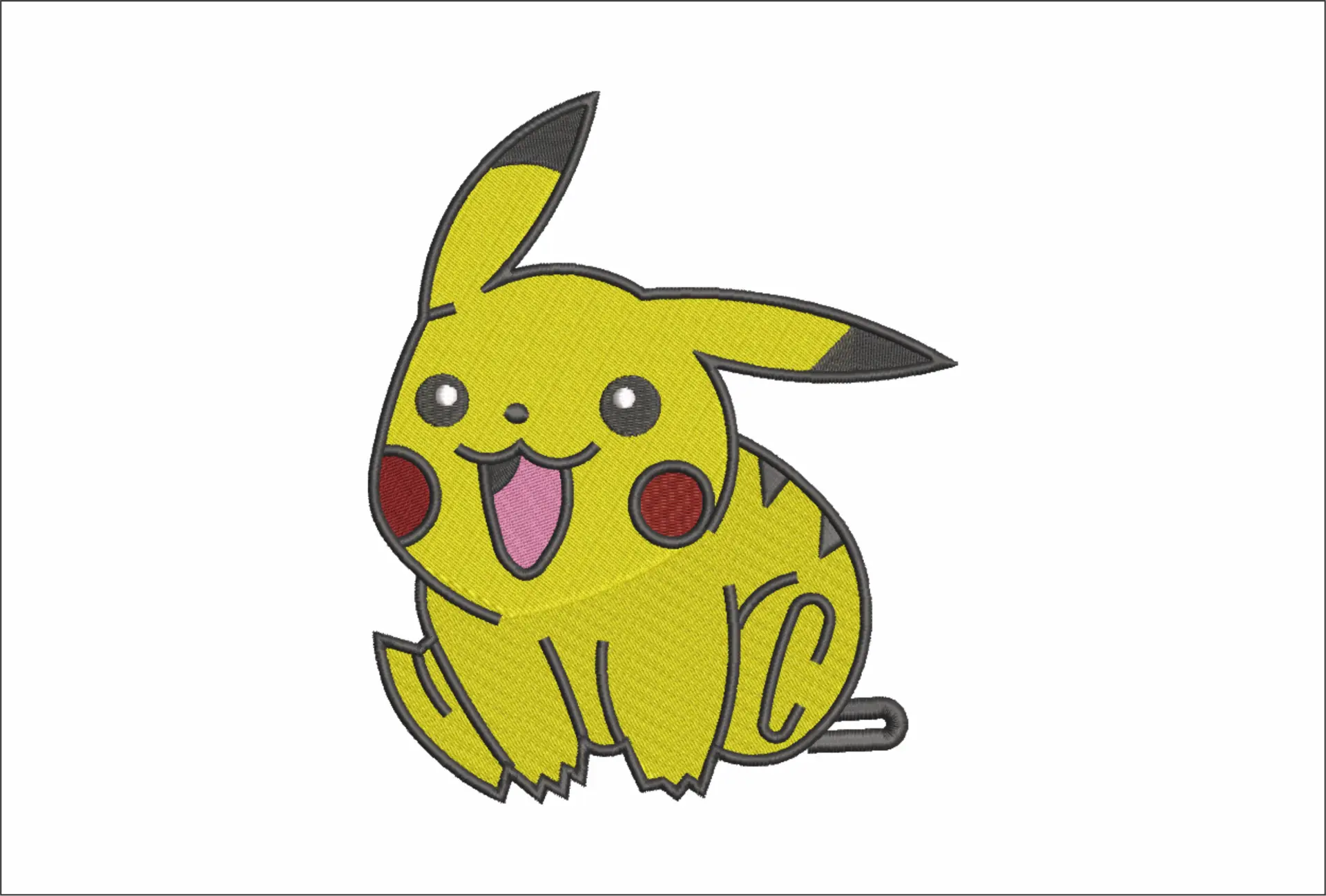 Pokemon Pikachu - Anime embroidery design - embroidery file - instant download