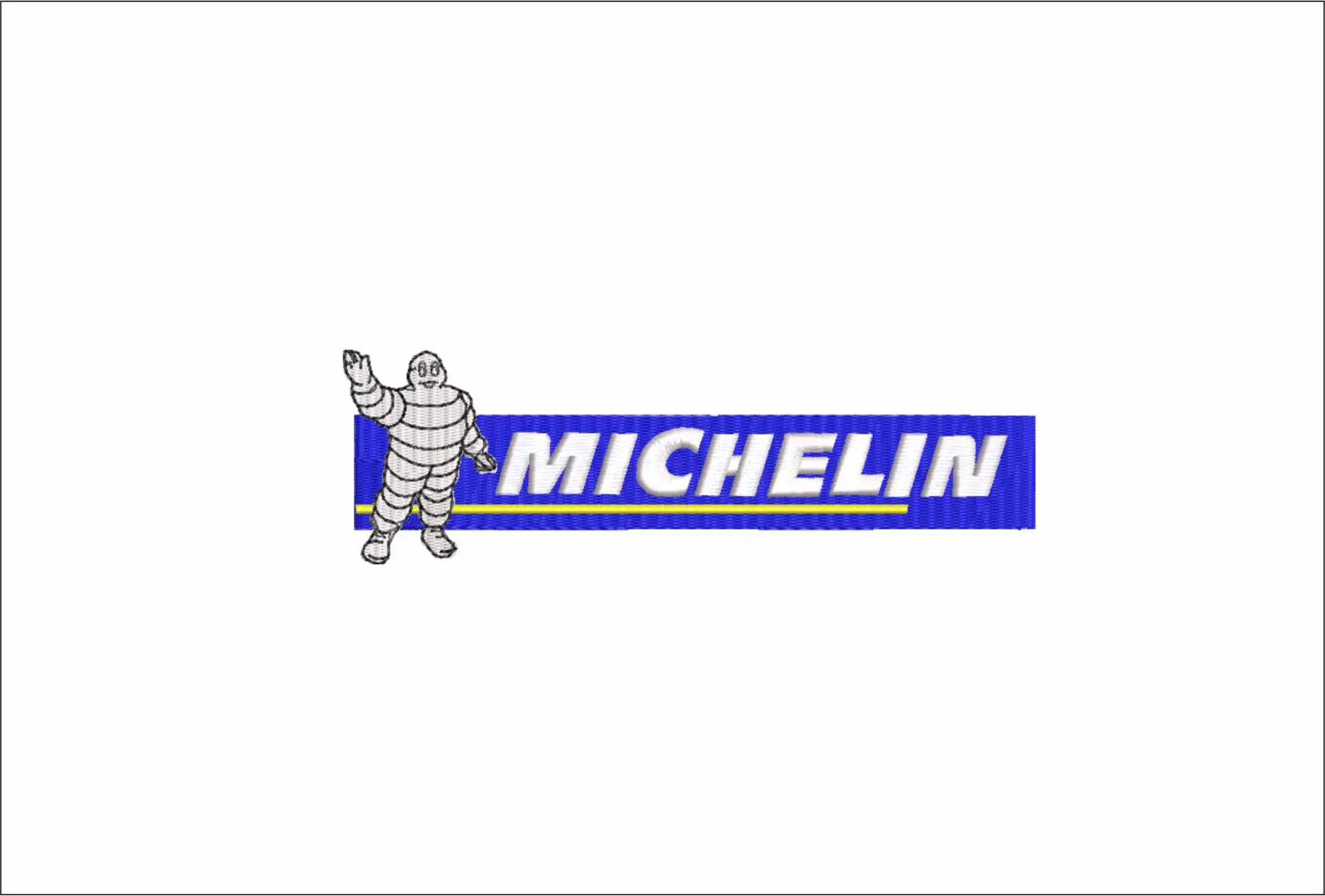 Michelin Man and Text Logo embroidery design -  Car embroidery design machine pattern - Car embroidery file - instant download