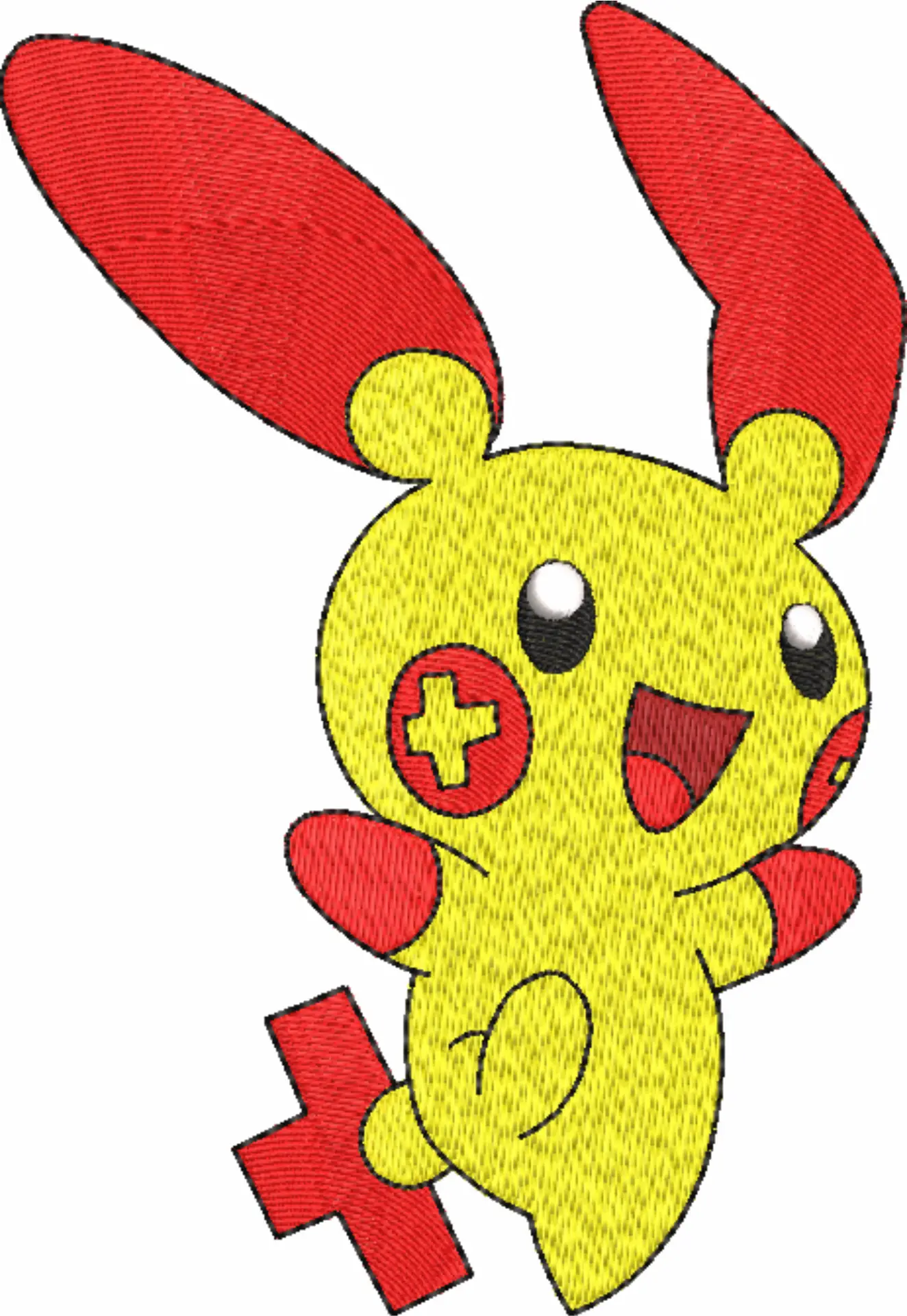 Plusle Pokemon - Anime embroidery design - embroidery file - instant download — view 3