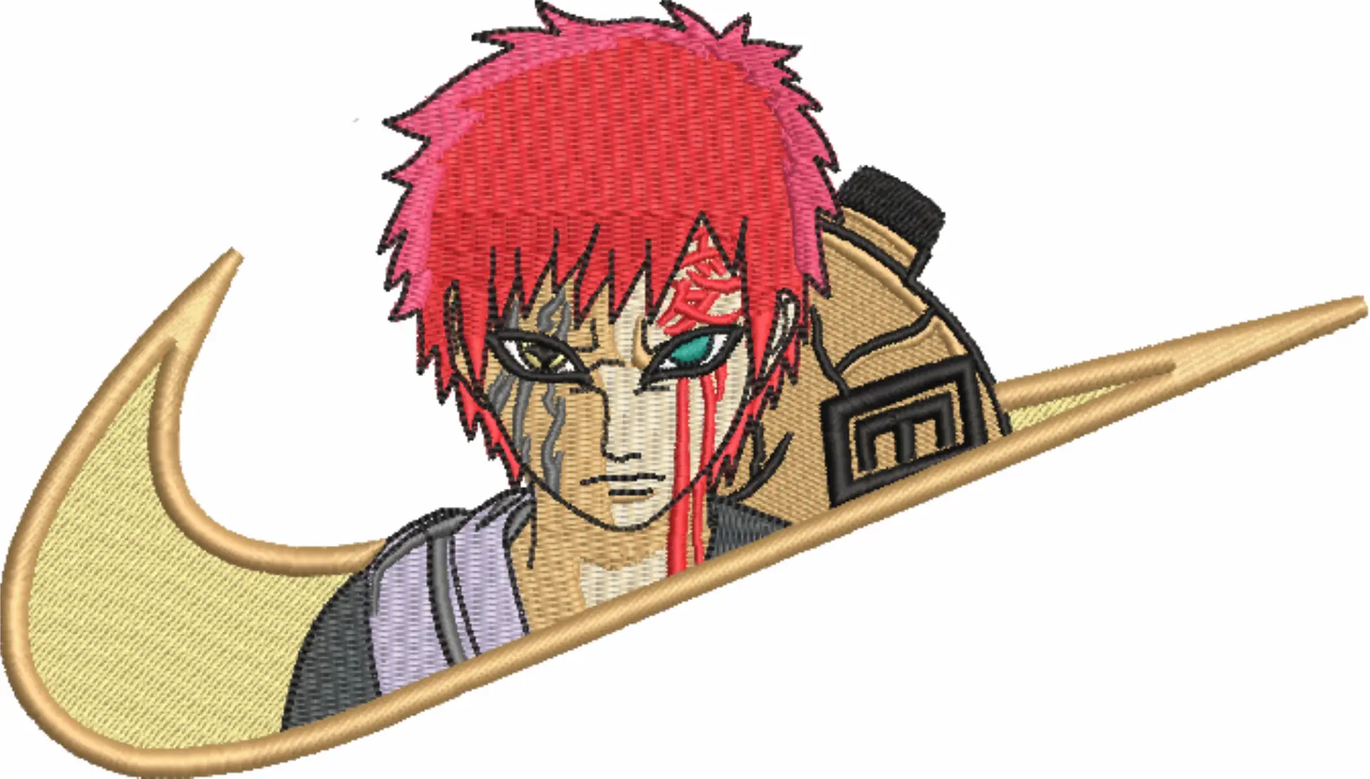 Gaara Anime - Anime embroidery design - embroidery file - instant download — view 4