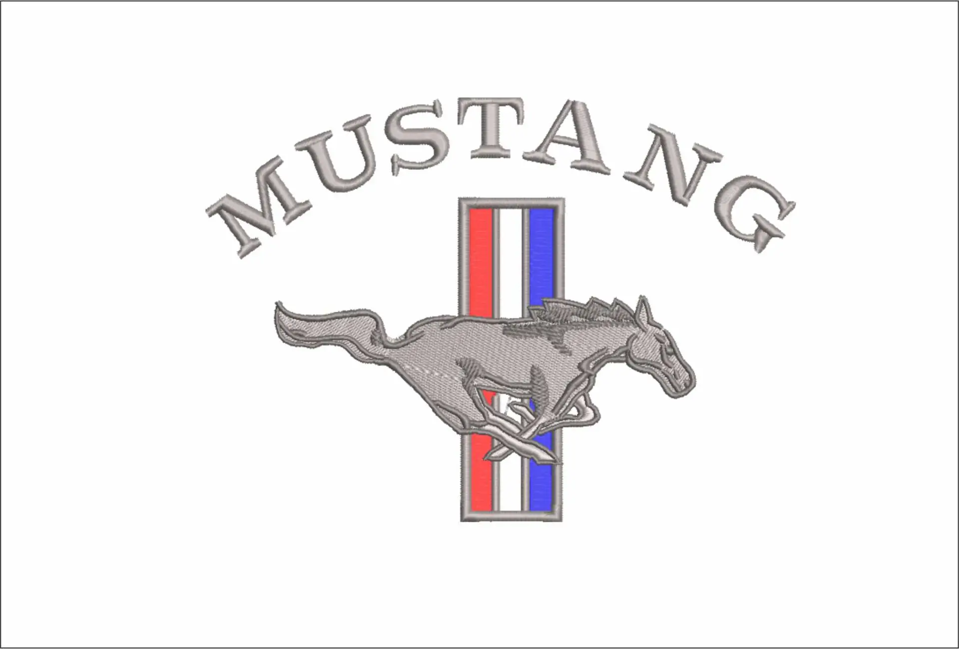 Ford Mustang with Text embroidery design -  Car embroidery design machine pattern - Car embroidery file - instant download