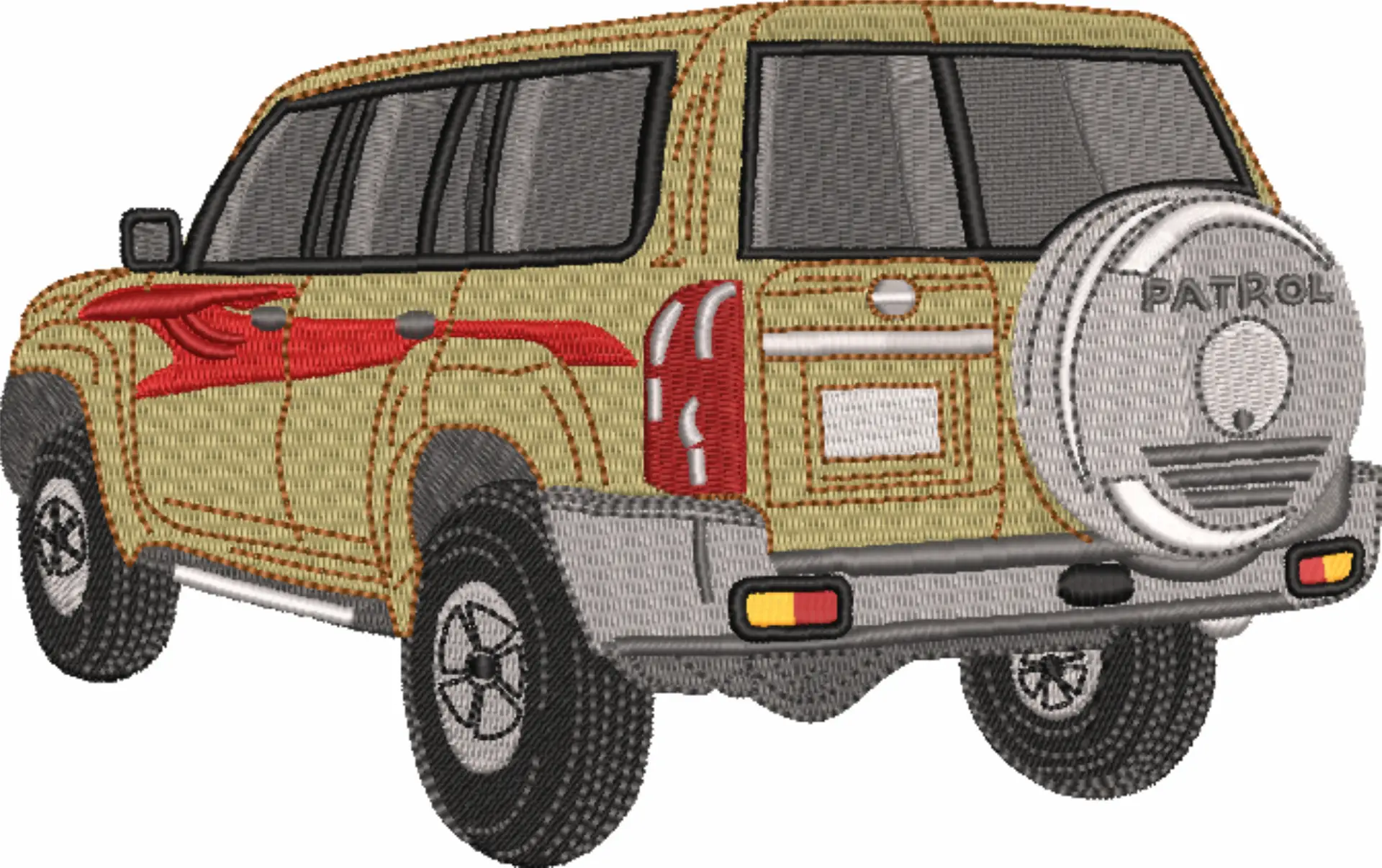 Nissan Patrol embroidery design -  Car embroidery design machine pattern - Car embroidery file - instant download — view 4
