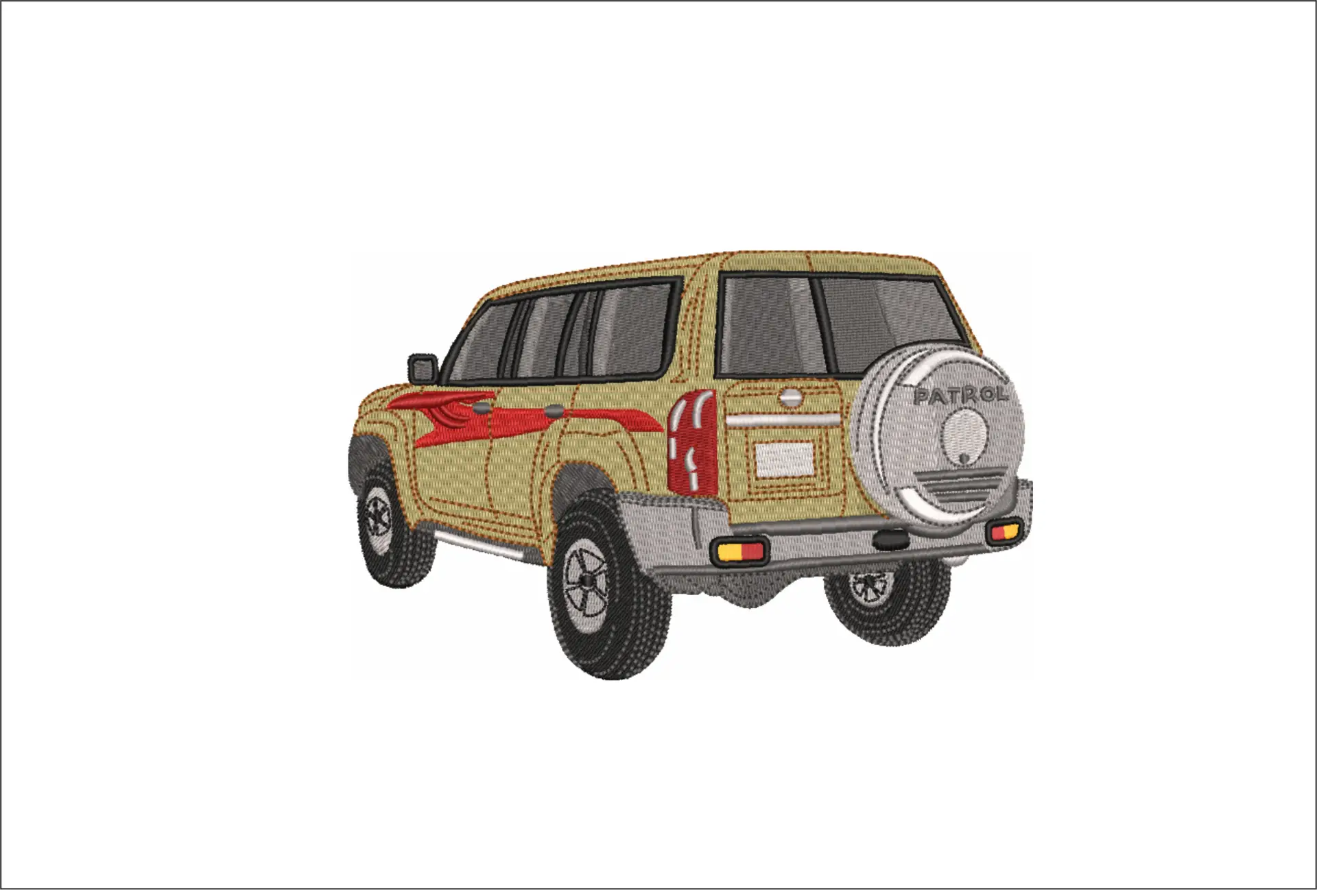 Nissan Patrol embroidery design -  Car embroidery design machine pattern - Car embroidery file - instant download