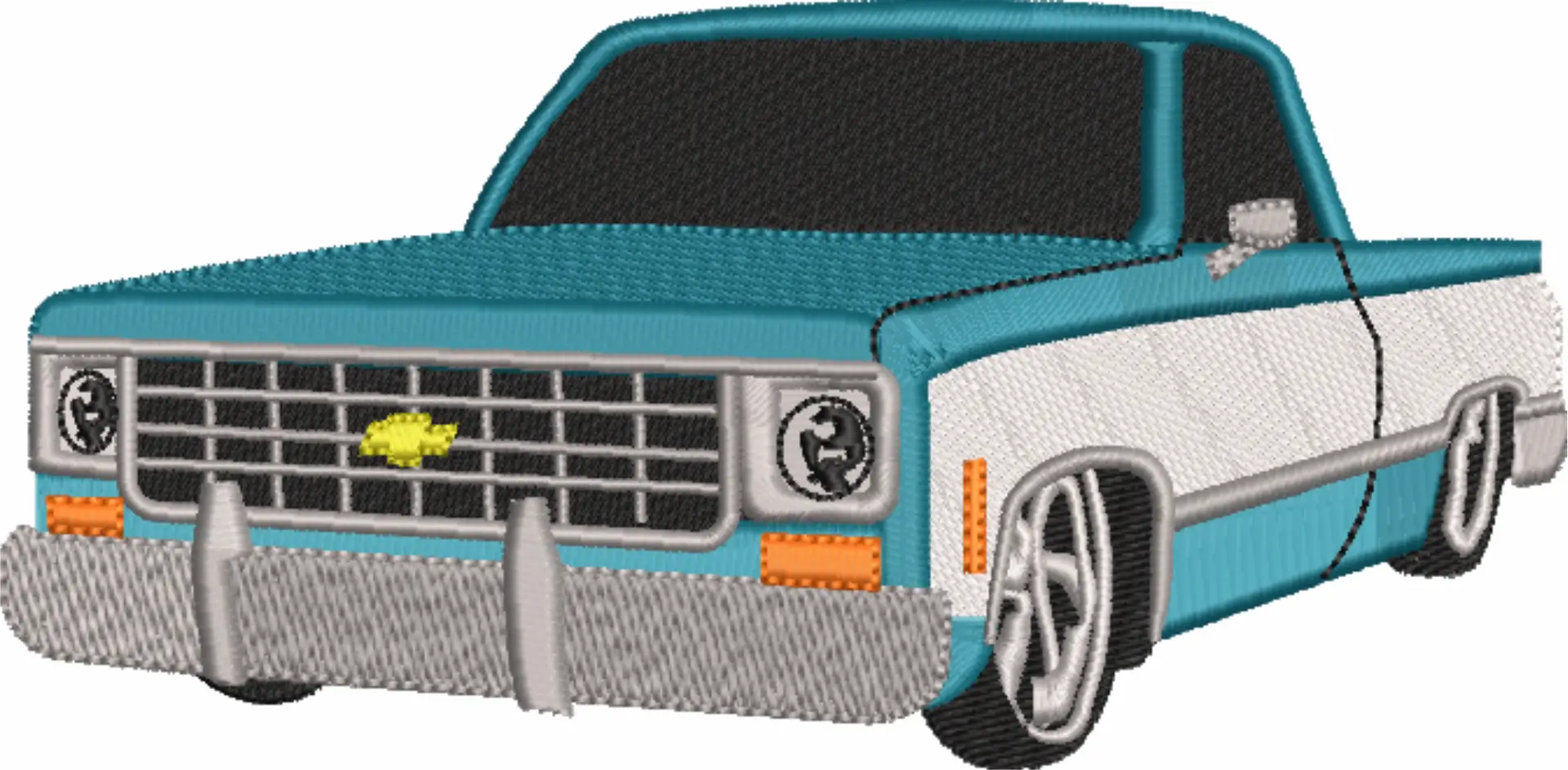 Chevy Old Truck embroidery design -  Car embroidery design machine pattern - Car embroidery file - instant download — view 4