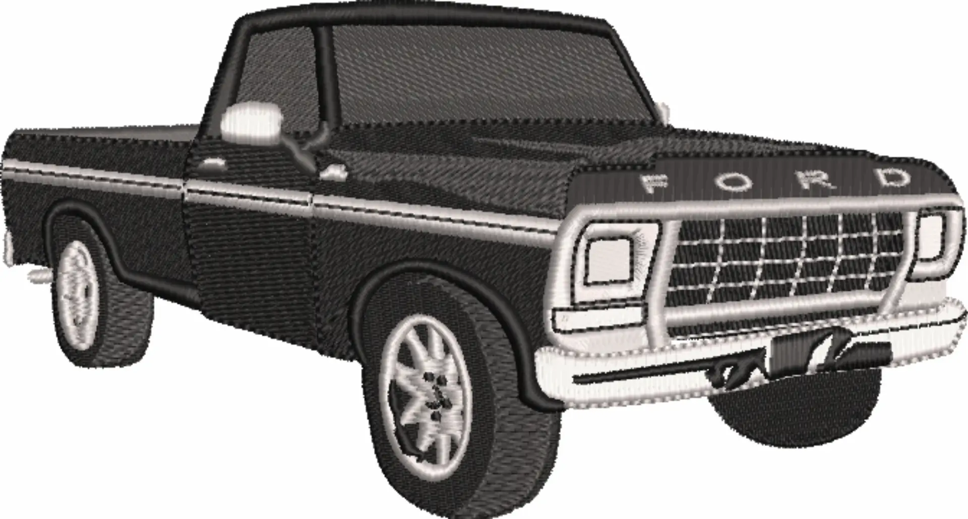 Ford Old Truck embroidery design -  Car embroidery design machine pattern - Car embroidery file - instant download — view 4