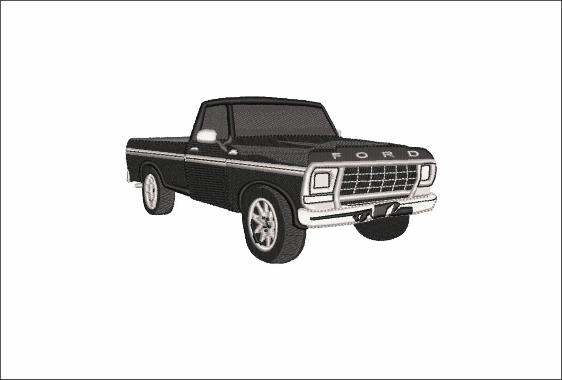 Ford Old Truck embroidery design -  Car embroidery design machine pattern - Car embroidery file - instant download