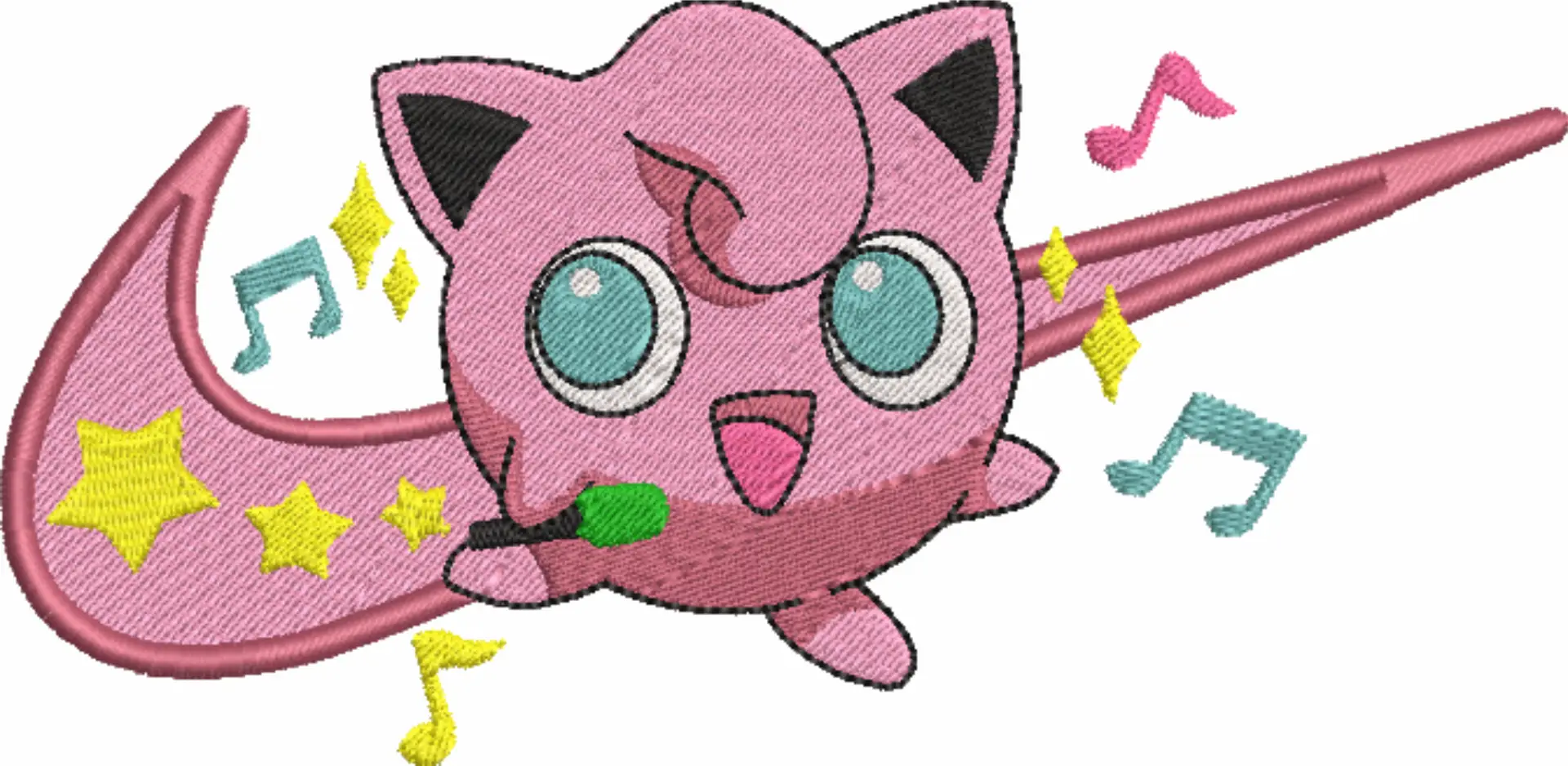 Nike Swoosh Jiggly Puff Pokémon - Anime embroidery design - embroidery file - instant download — view 4