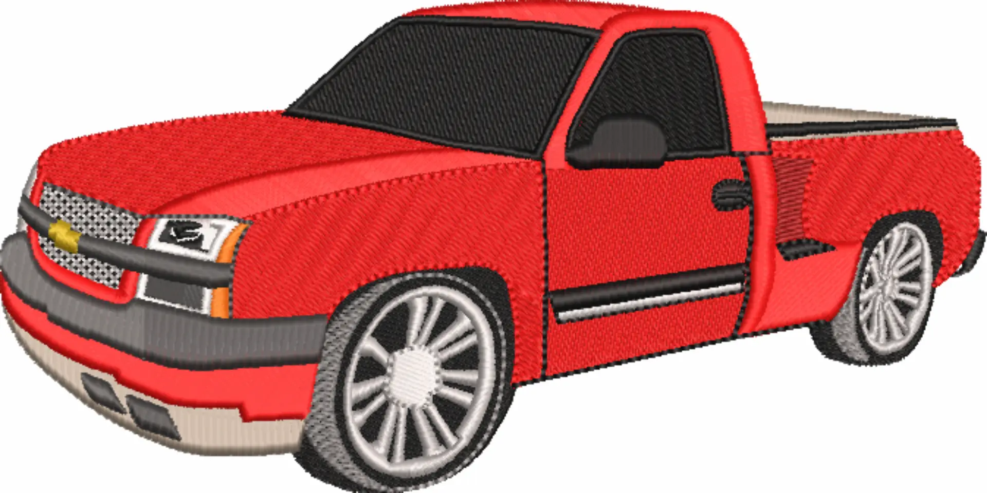 Red Chevy Truck embroidery design -  Car embroidery design machine pattern - Car embroidery file - instant download — view 4