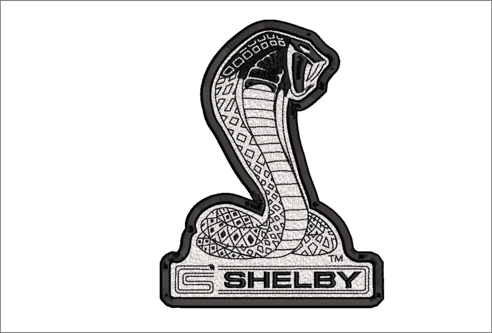 Shelby Cobra Snake embroidery design -  Car embroidery design machine pattern - Car embroidery file - instant download