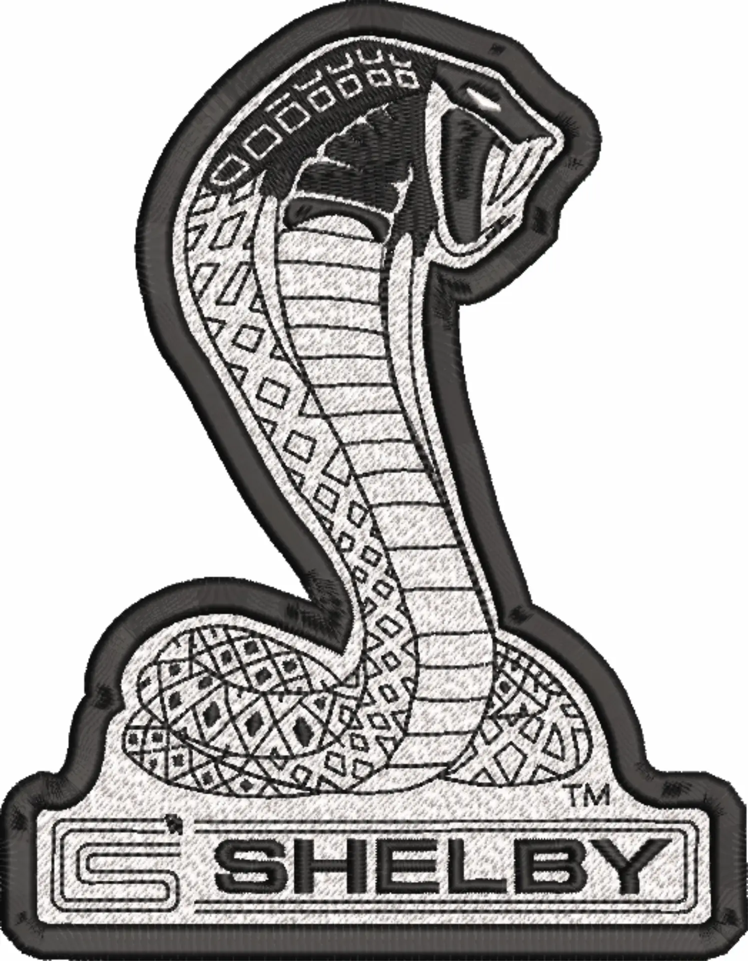Shelby Cobra Snake embroidery design -  Car embroidery design machine pattern - Car embroidery file - instant download — view 3