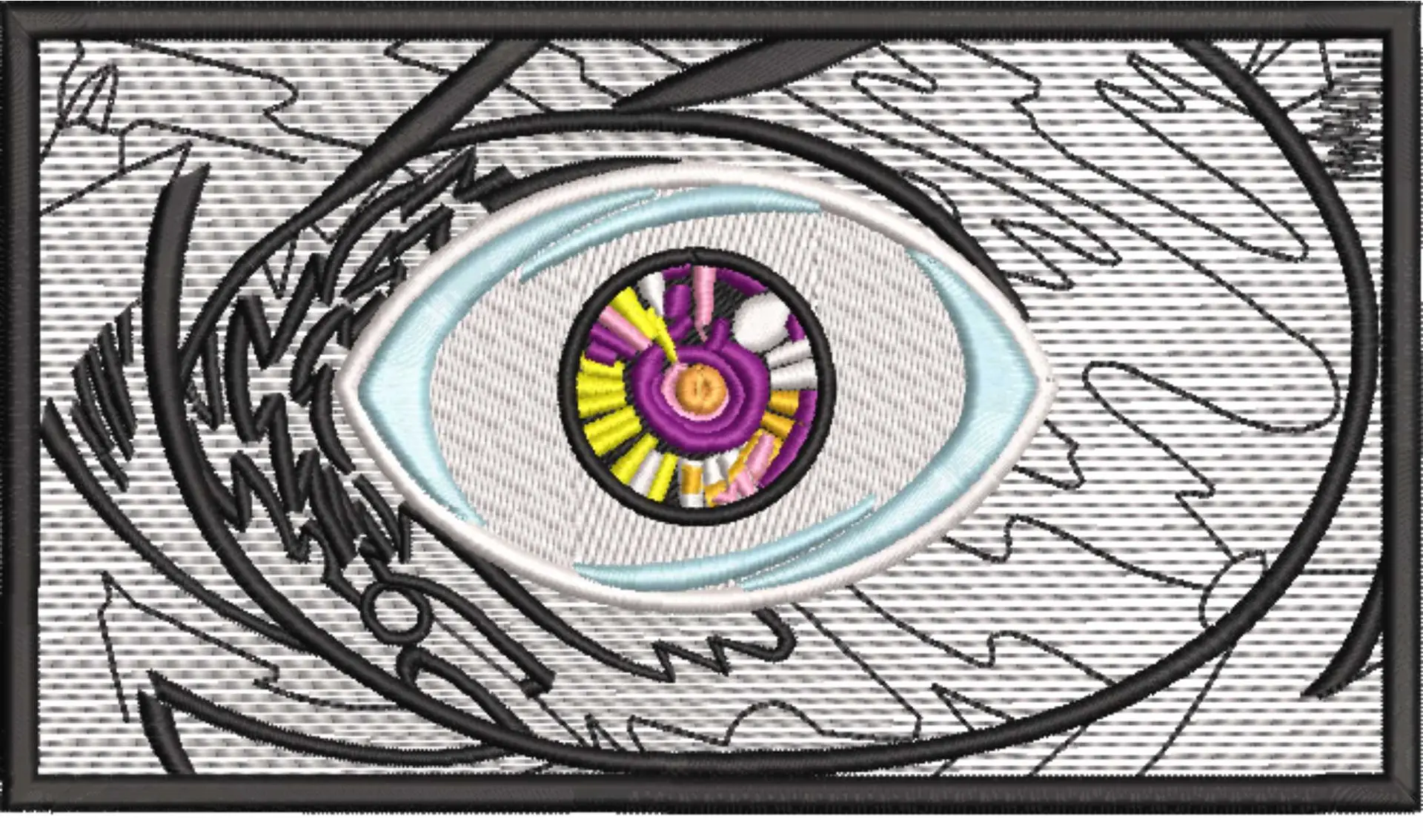 Anime Eye - Anime embroidery design - embroidery file - instant download — view 4