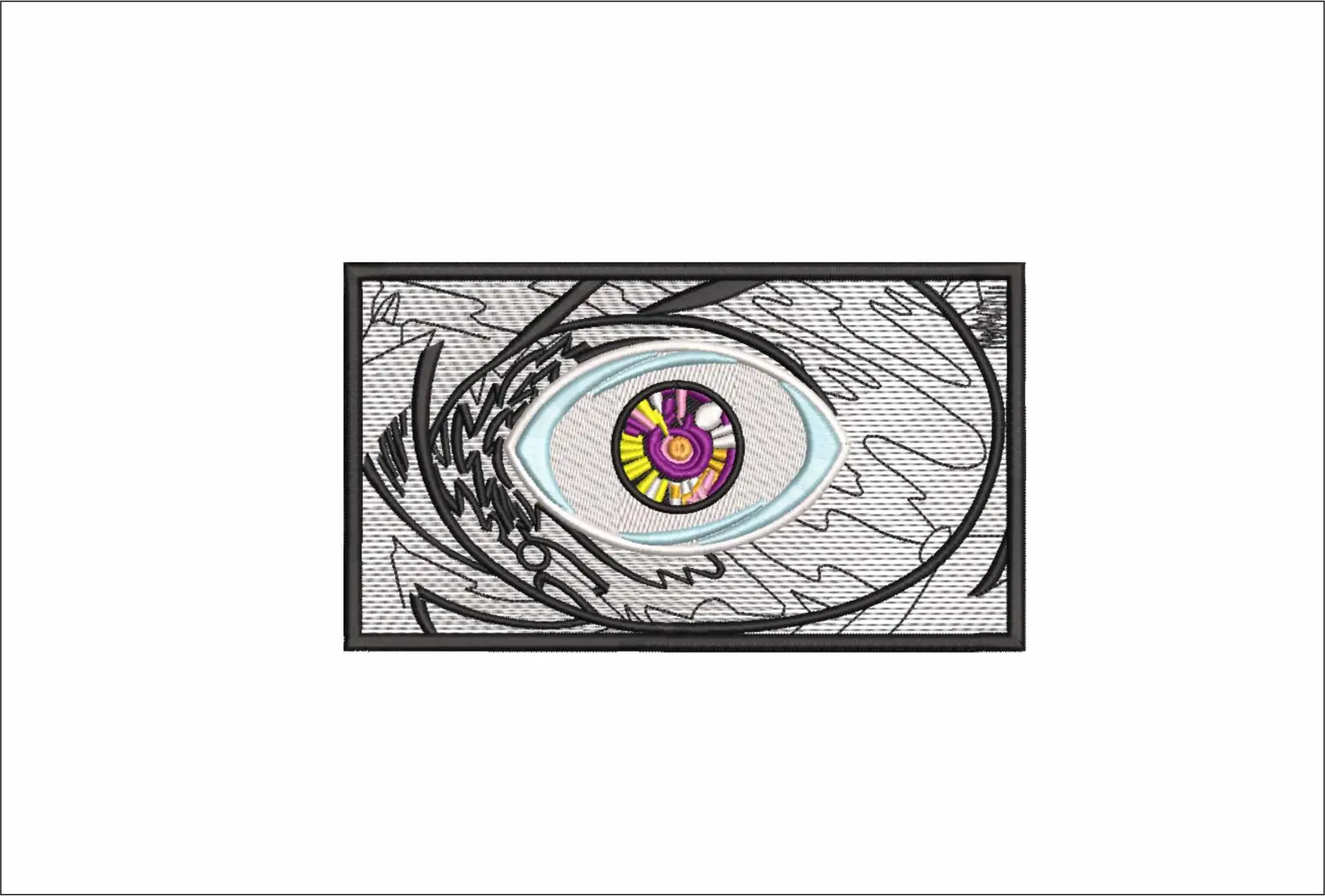 Anime Eye - Anime embroidery design - embroidery file - instant download
