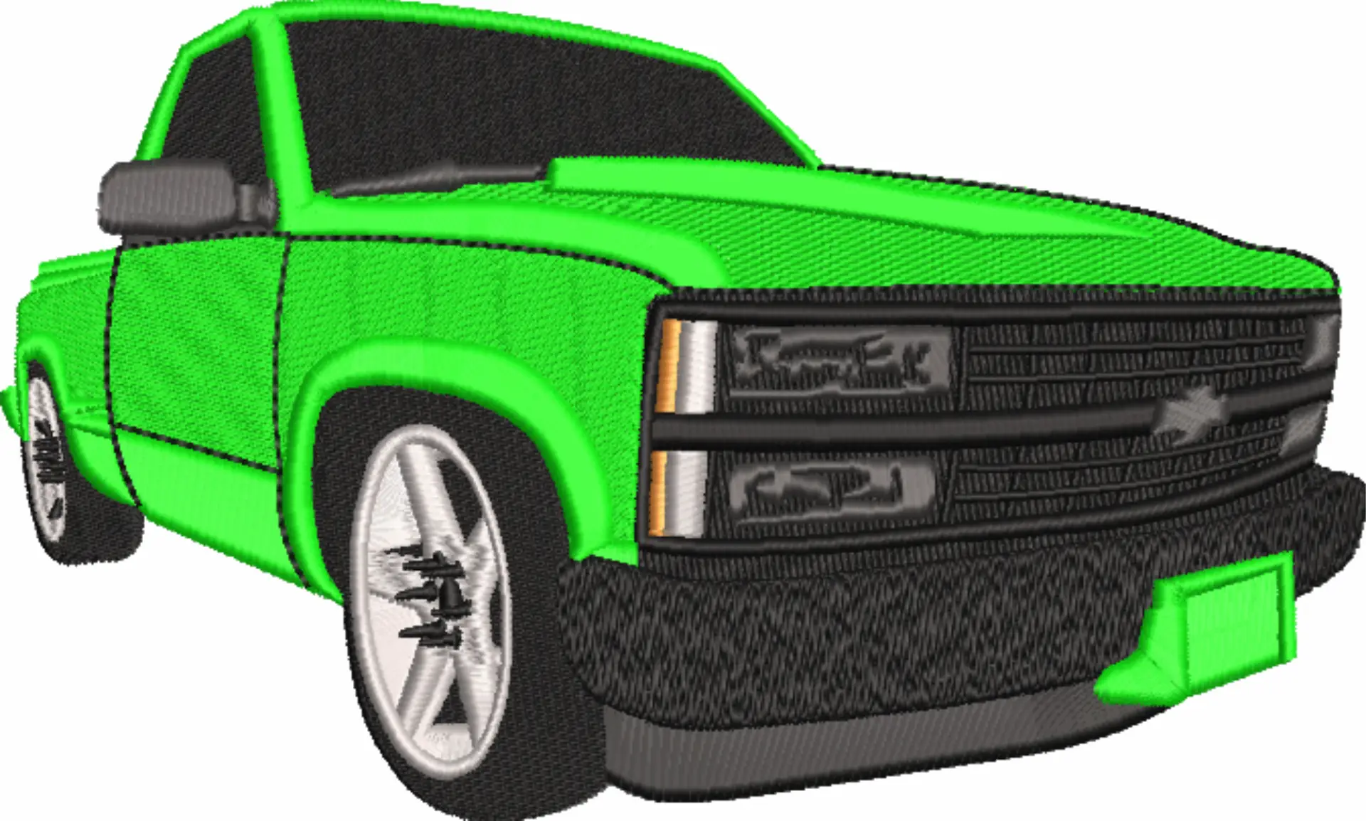Side on Truck embroidery design -  Car embroidery design machine pattern - Car embroidery file - instant download — view 4