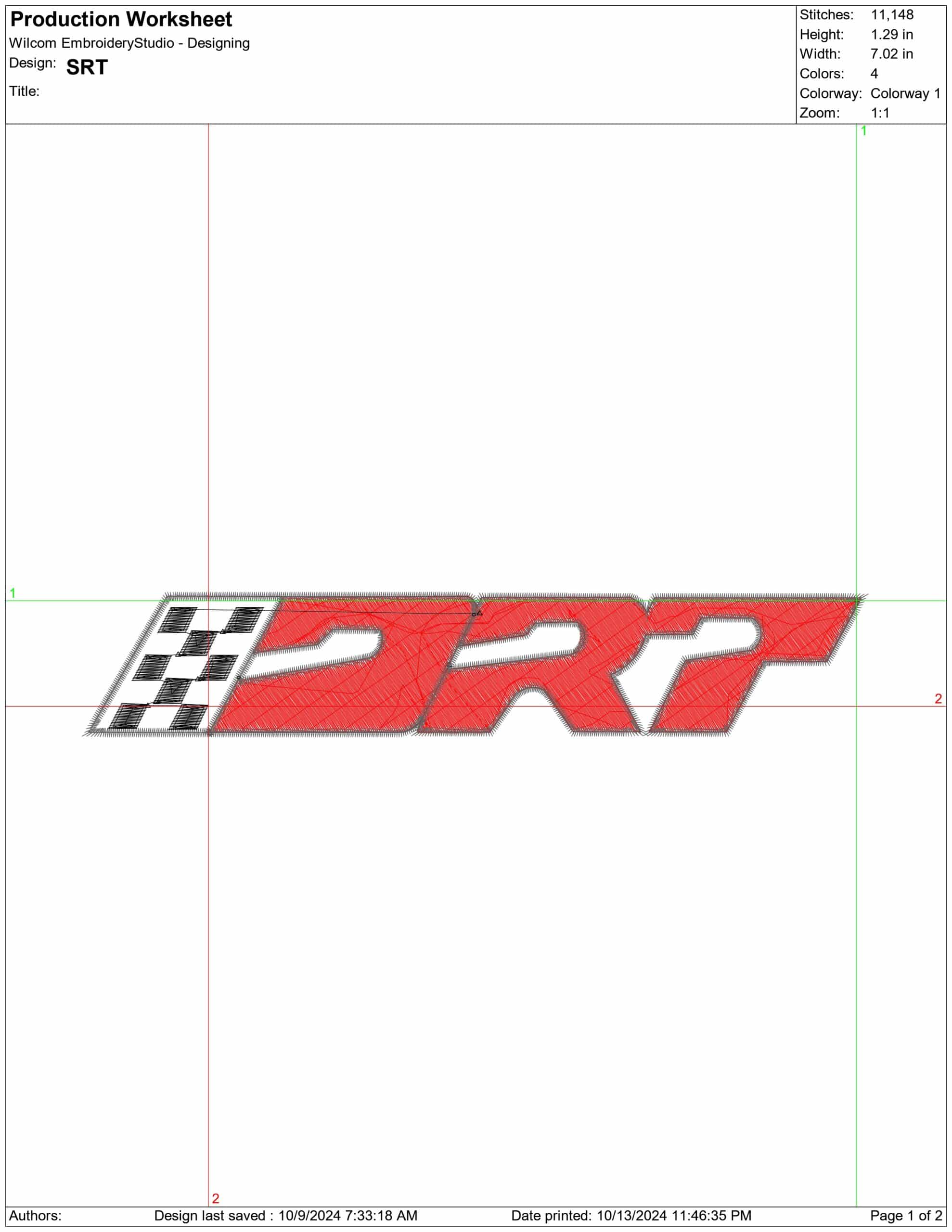 SRT embroidery design -  Car embroidery design machine pattern - Car embroidery file - instant download — view 2