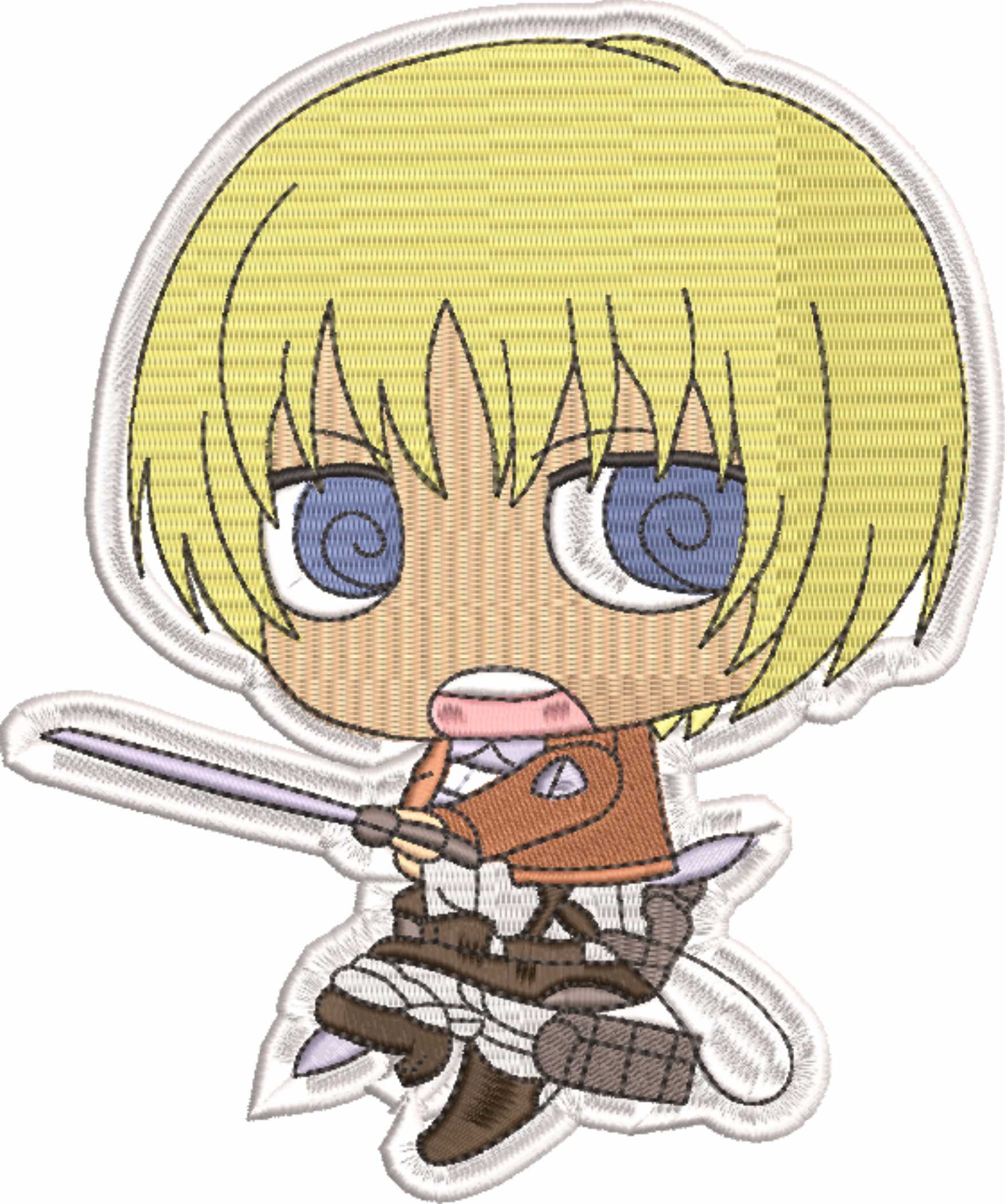 Armin Attack on Titan - Anime embroidery design - embroidery file - instant download — view 4
