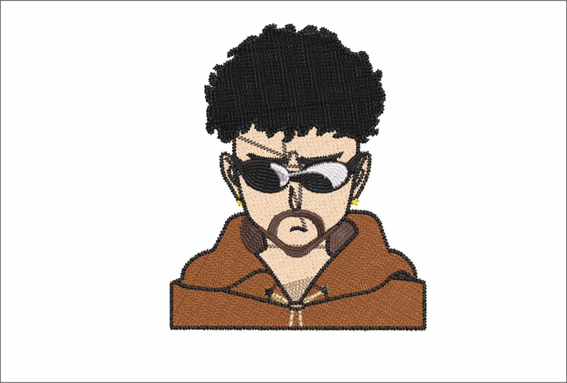 Bad Bunny Yonaguni - Anime embroidery design - embroidery file - instant download