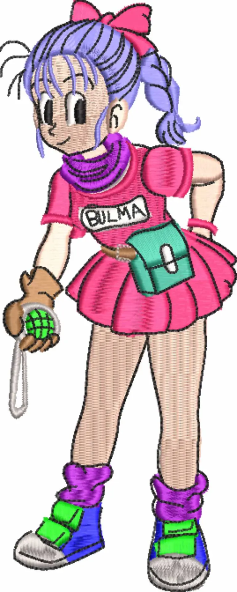 Balma Dragon Ballz - Anime embroidery design - embroidery file - instant download — view 3