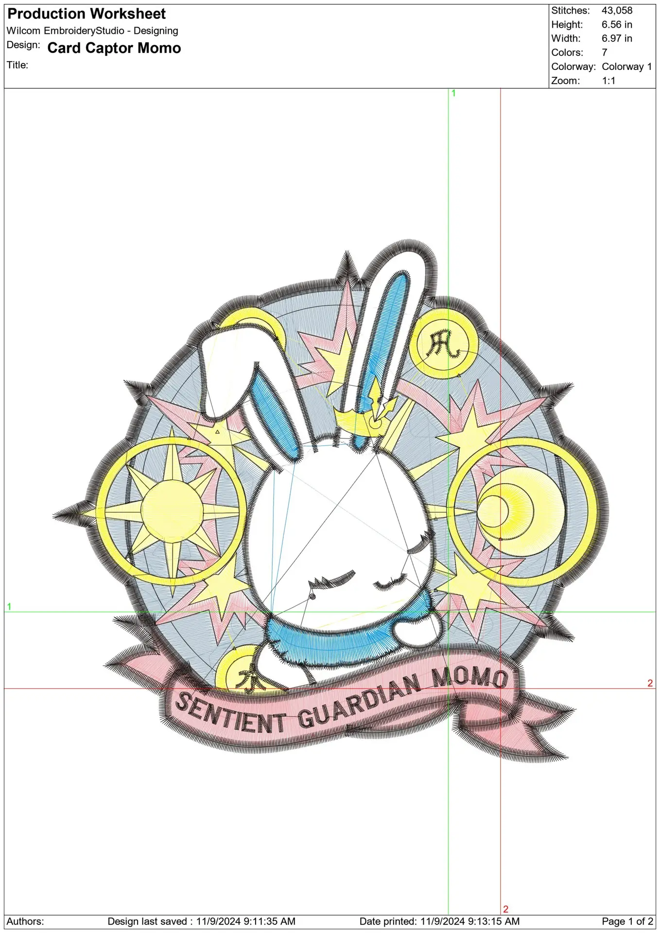 Card Captor Momo - Anime embroidery design - embroidery file - instant download — view 2