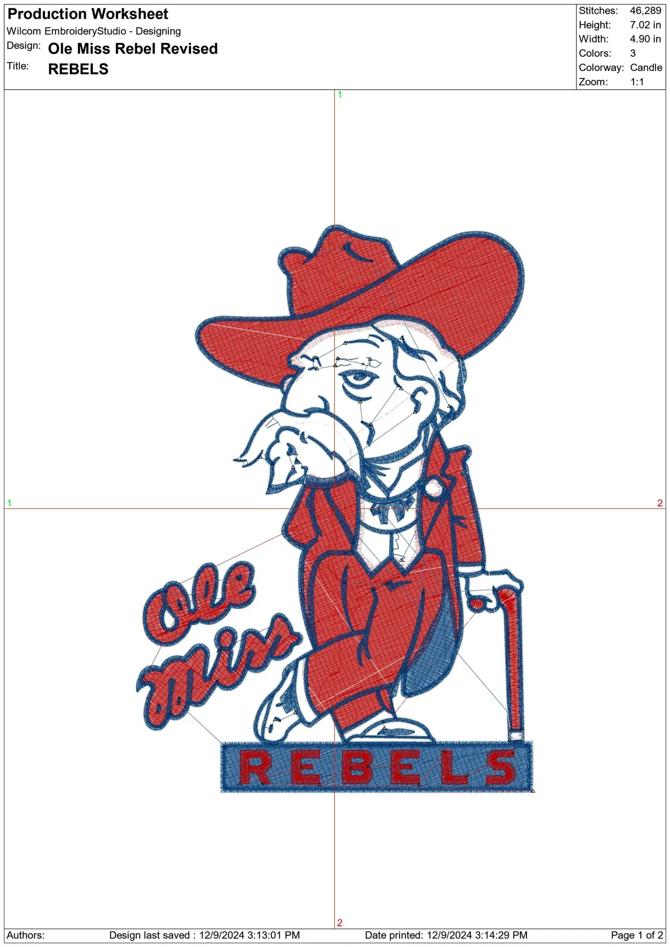 Ole Miss Rebel alternative version - University of Mississippi — view 2