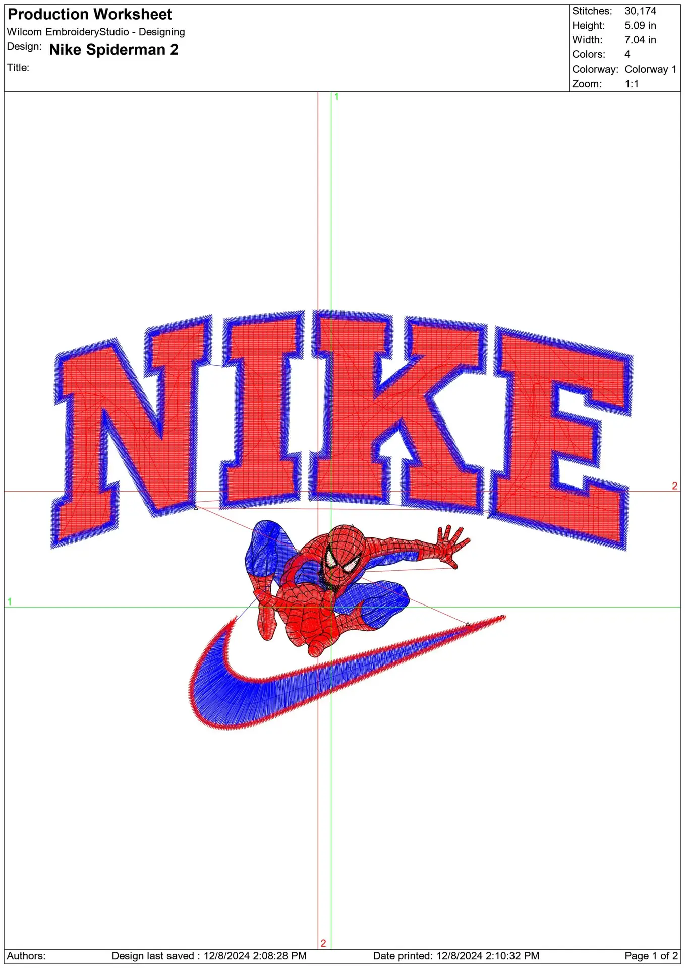 Nike Swoosh Marvel Spiderman - Nike embroidery design file - instant download in a frame — view 4