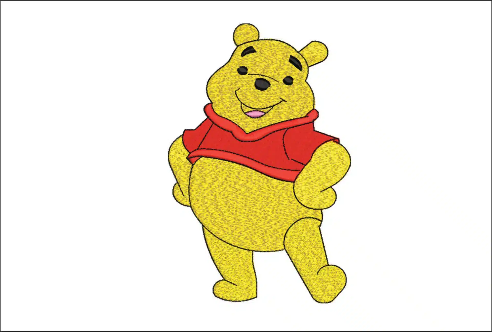 Nike Swoosh Winnie the Pooh - Nike embroidery design file - instant download in a frame