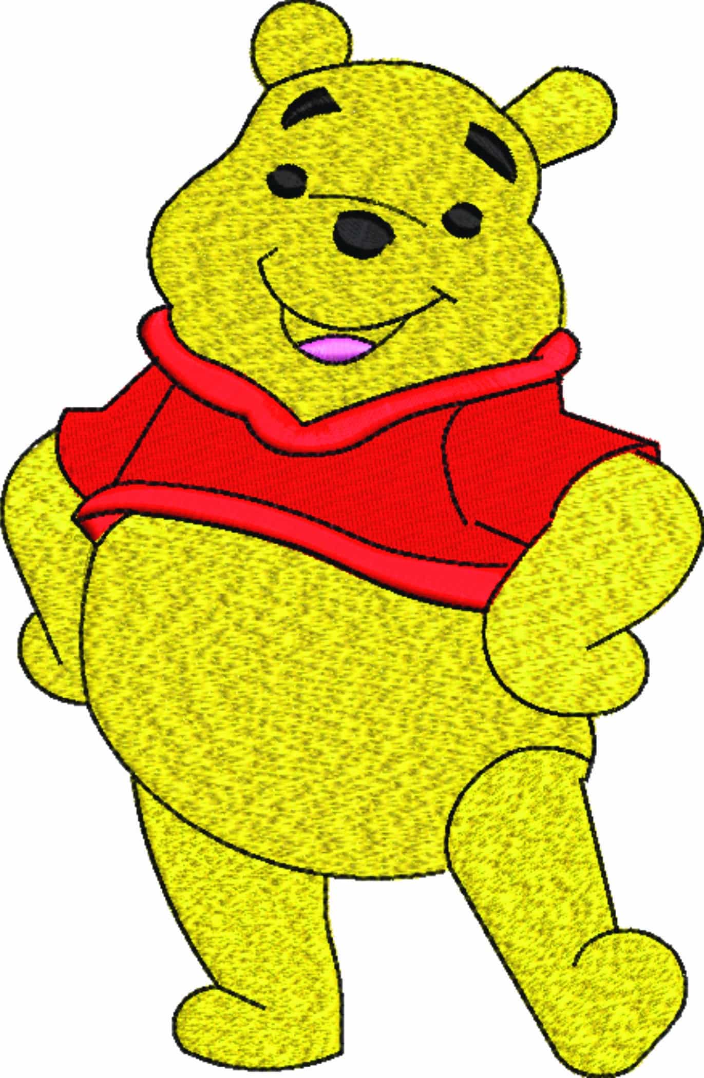 Nike Swoosh Winnie the Pooh - Nike embroidery design file - instant download in a frame — view 3