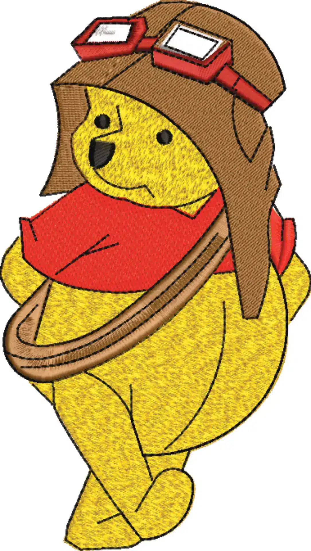 Winnie the Pooh Hunter - Nike embroidery design file - instant download in a frame — view 3
