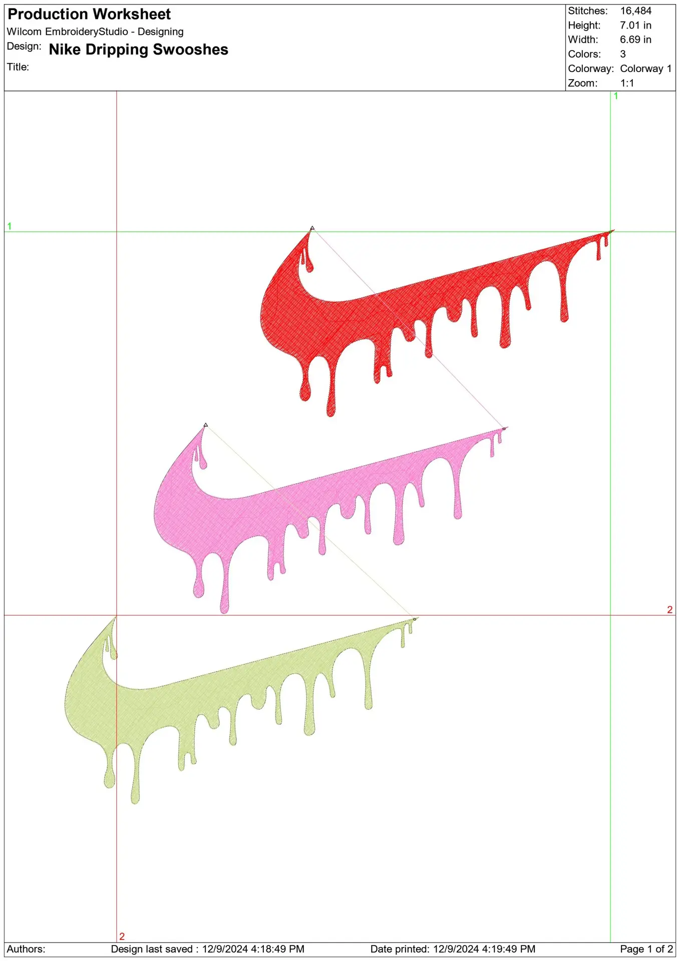 Nike Swoosh dripping - Nike embroidery design file - instant download in a frame — view 2