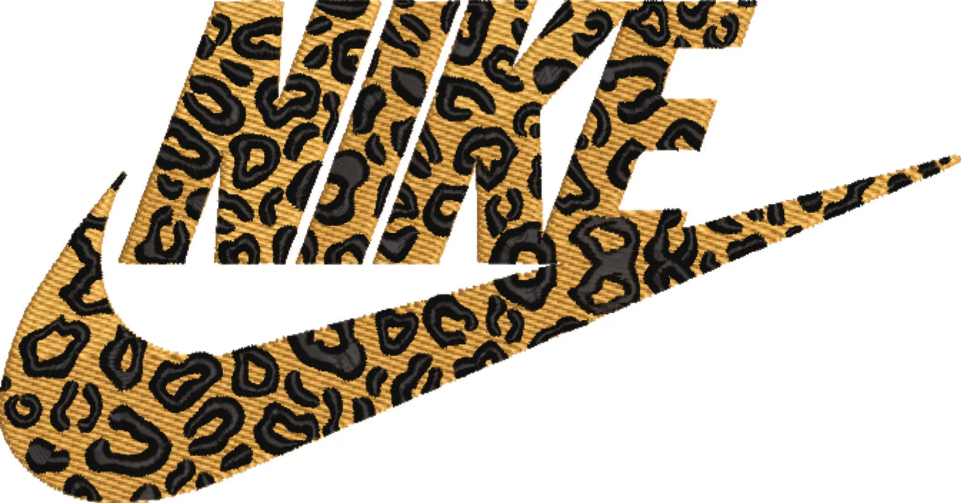 Nike Swoosh Leopard Print - Nike embroidery design file - instant download in a frame — view 4