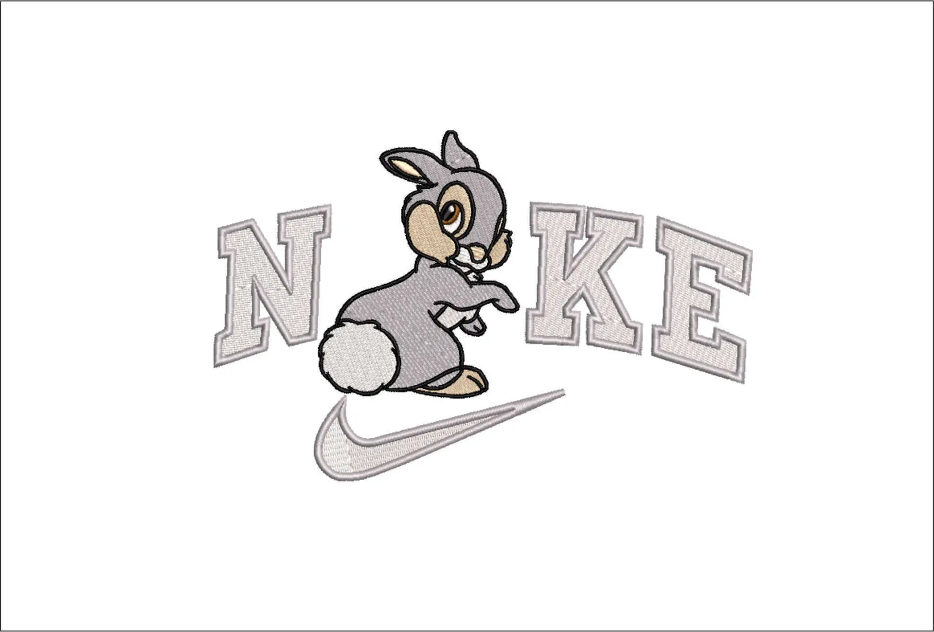 Nike Swoosh Thumper - Nike Disney Bambi design file - instant download in a frame