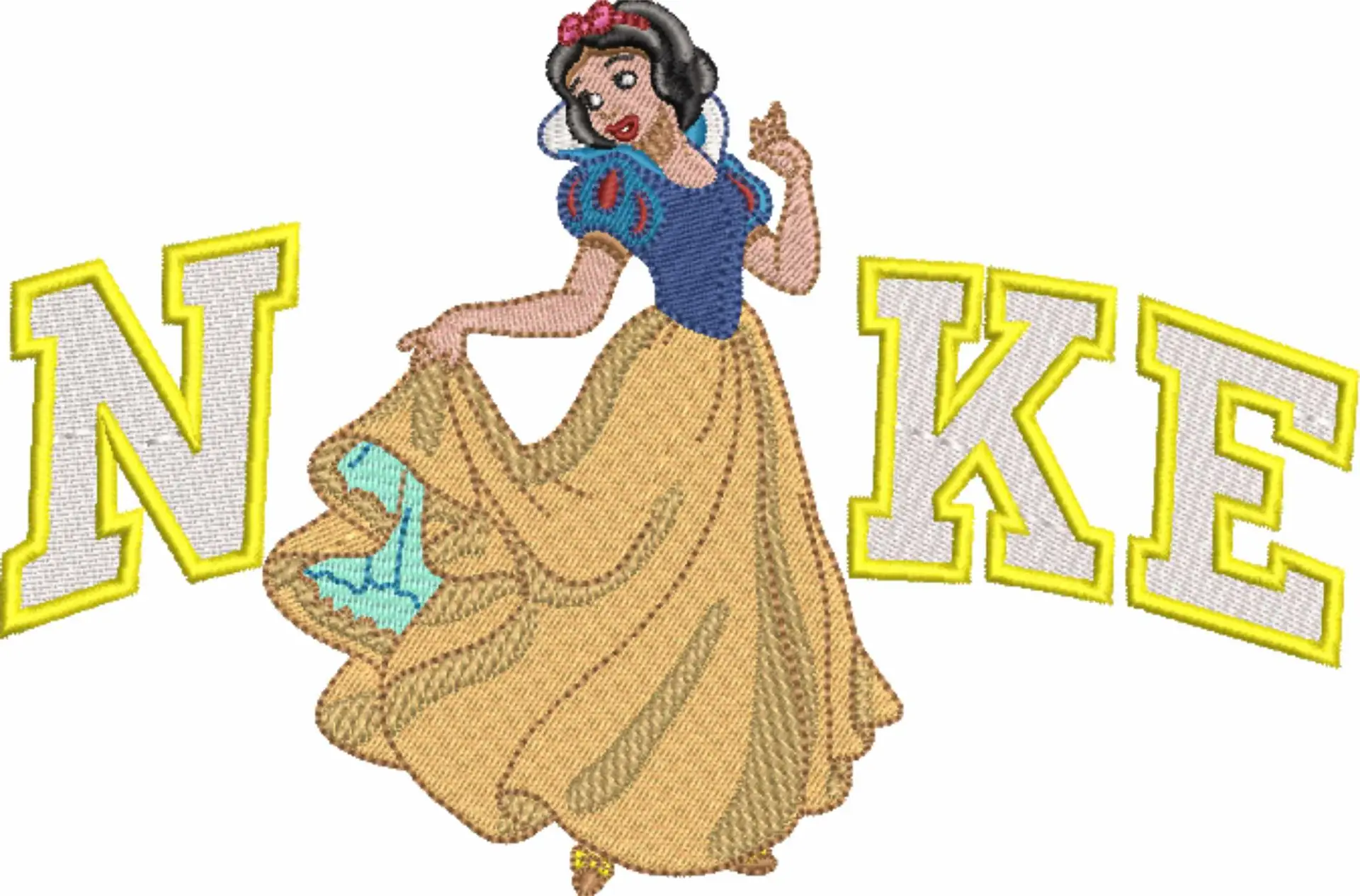 Nike Swoosh Snow White - Nike Disney design file - instant download in a frame — view 4