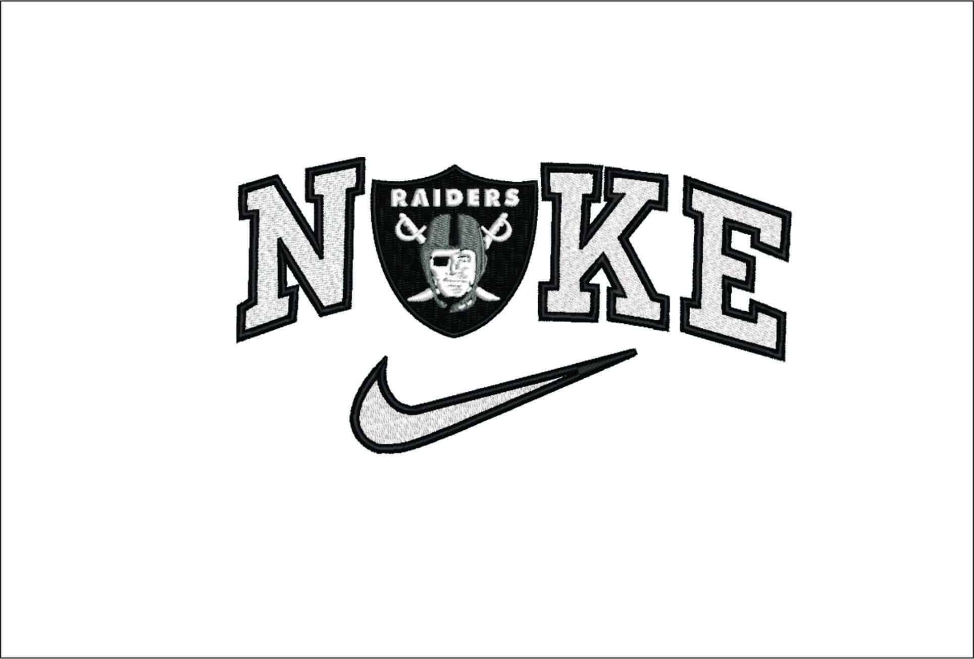 Nike Swoosh Las Vegas Raiders - Nike embroidery design file - instant download