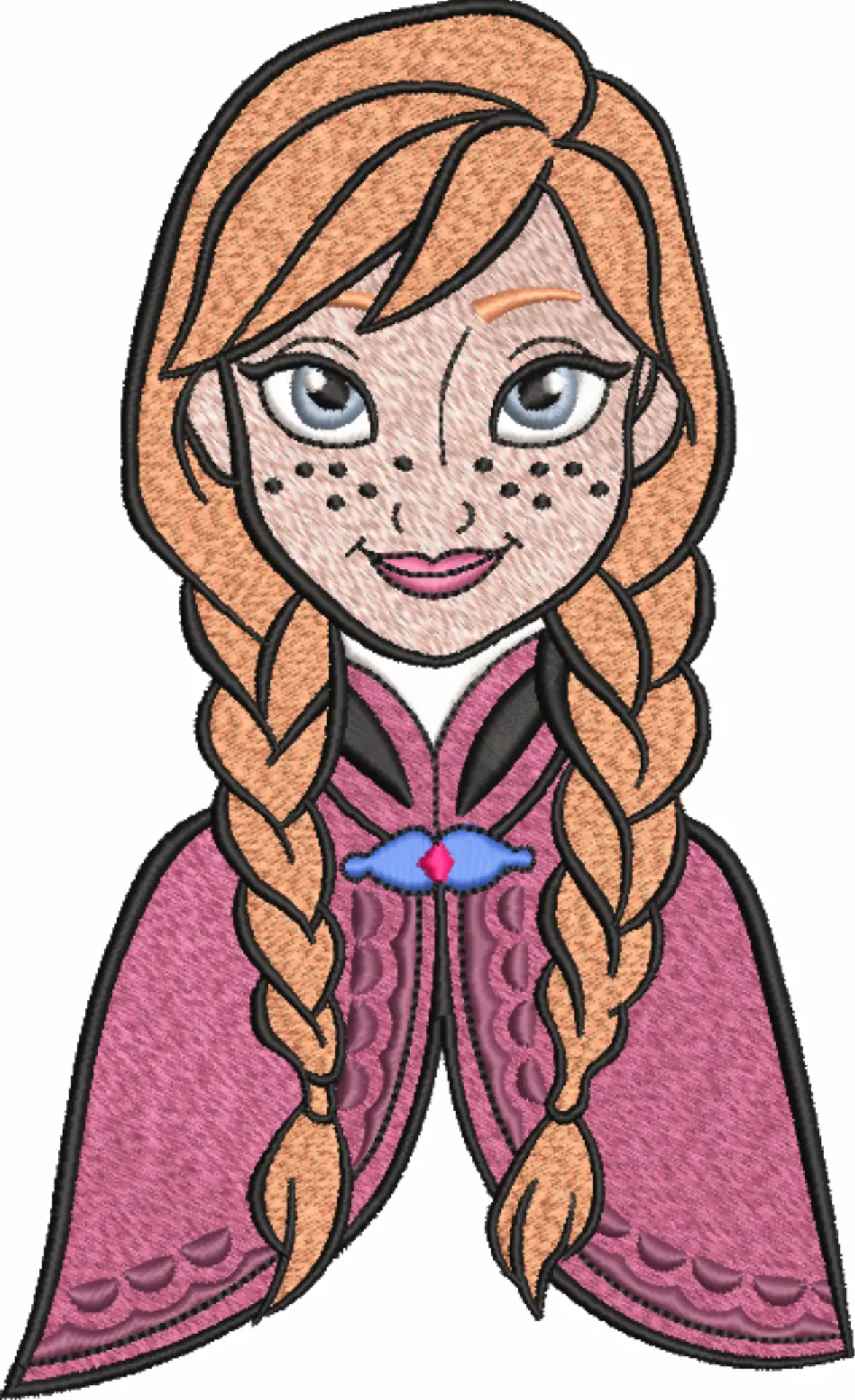 Anna Frozen - Nike embroidery design file - instant download — view 3