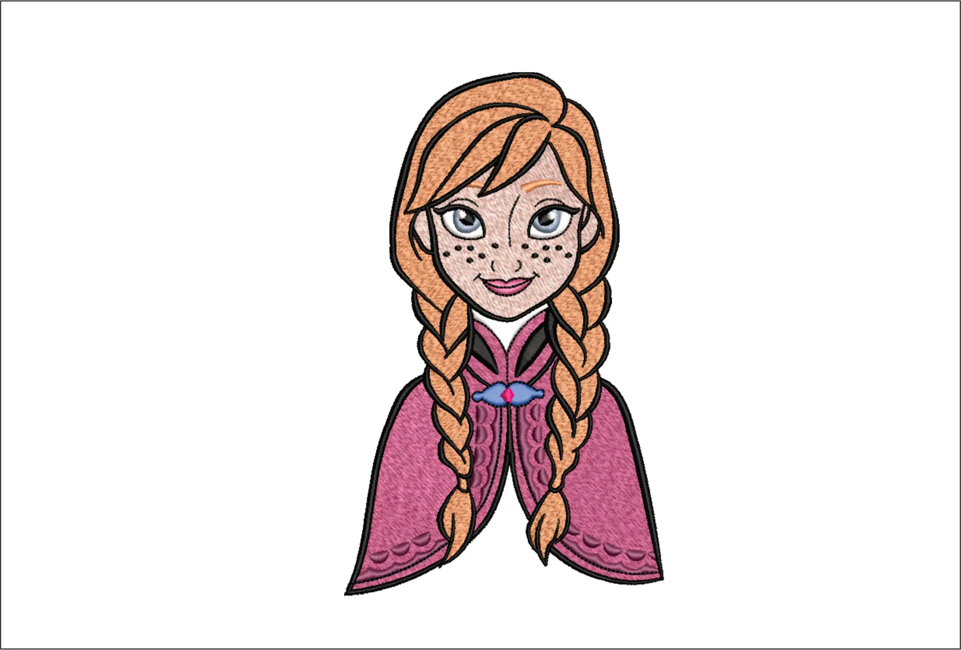 Anna Frozen - Nike embroidery design file - instant download