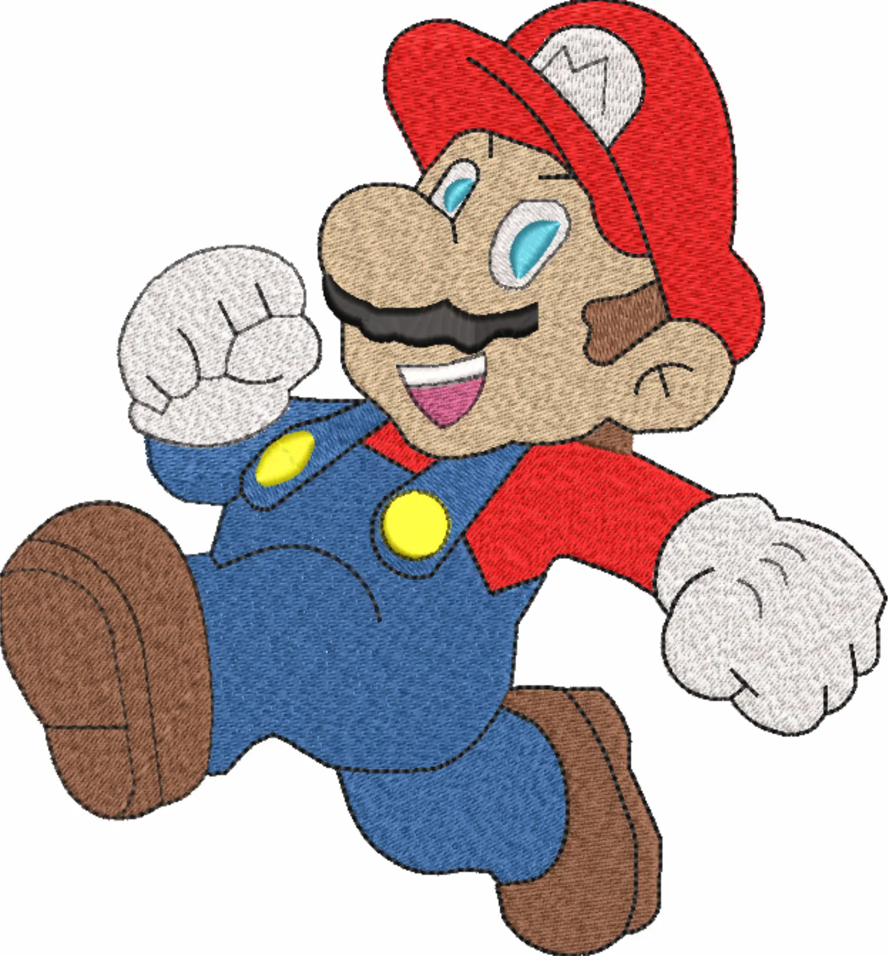 Super Mario Run Nintendo - Nike embroidery design file - instant download — view 4