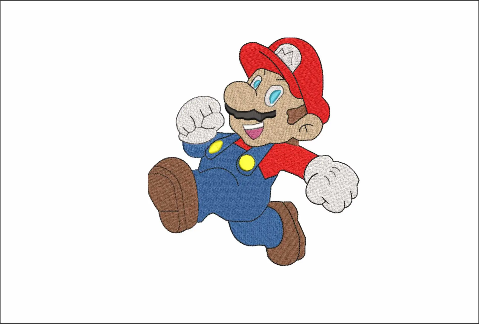 Super Mario Run Nintendo - Nike embroidery design file - instant download