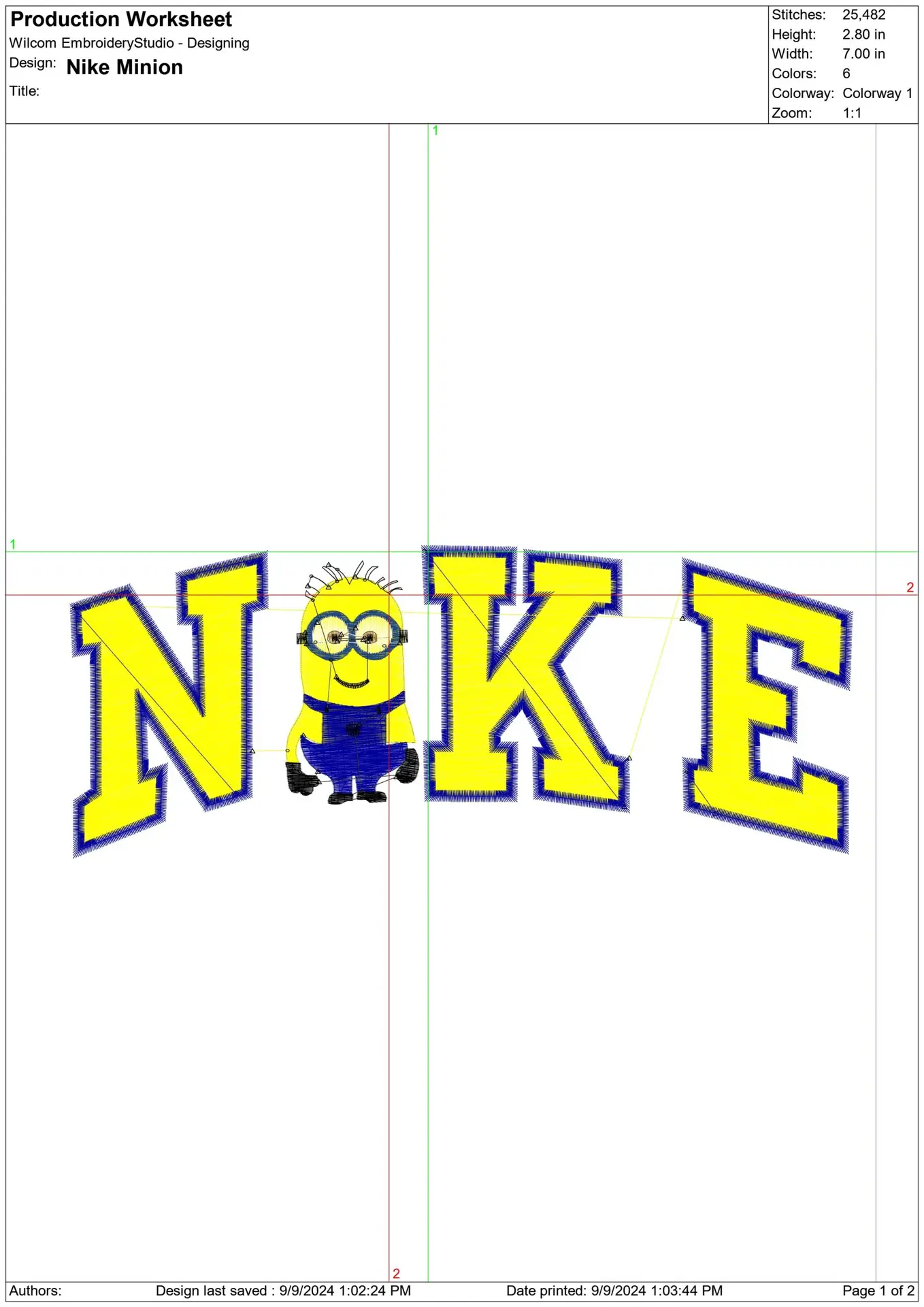 Nike Swoosh Minions - Nike Despicable Me design file - instant download in a frame — view 2