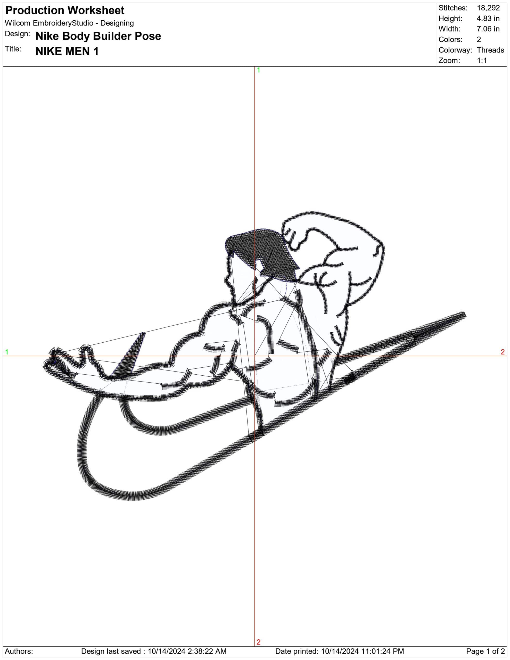 Nike Swoosh Body Builder Pose - Nike design file - instant download — view 2