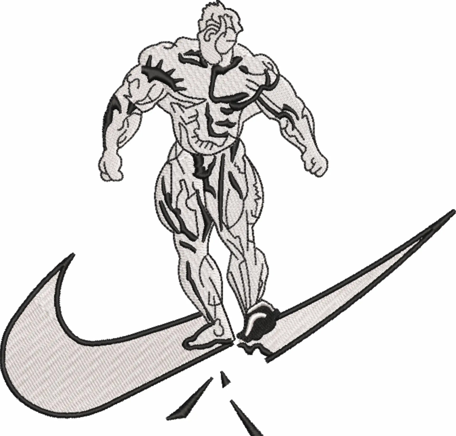 Nike Swoosh Body Builder Boy - Nike design file - instant download — view 3