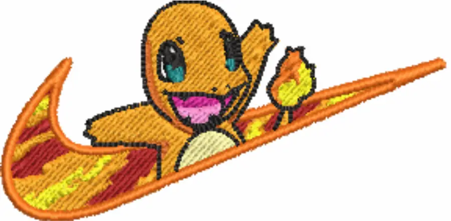 Nike Swoosh Chamander Pokémon - Nike design file - instant download — view 3