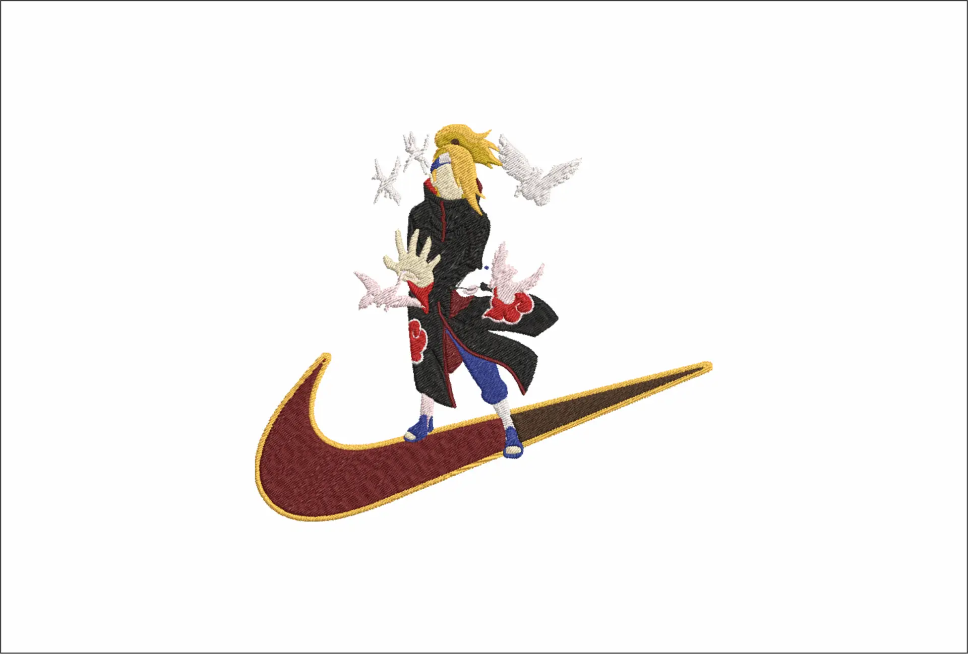 Nike Swoosh Deidara throwing stars Anime - Nike design file - instant download