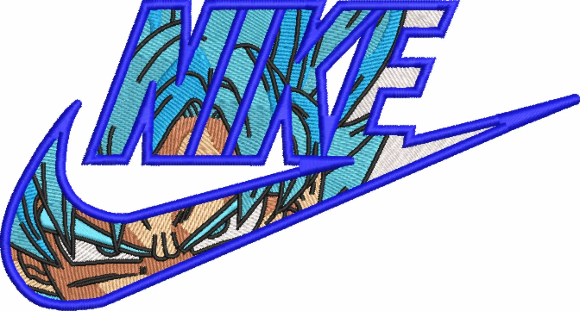 Nike Swoosh Blue Eyes - Dragon Ballz - Nike design file - instant download — view 4