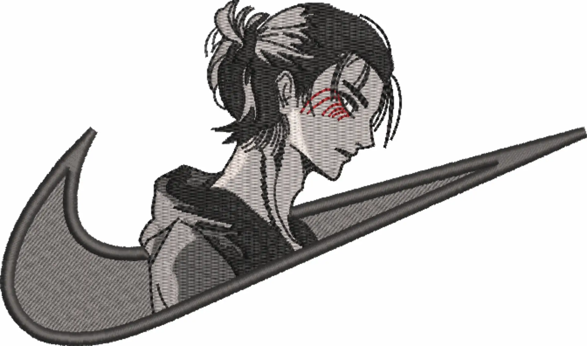 Nike Swoosh Eren Yeager Anime - Nike design file - instant download — view 4
