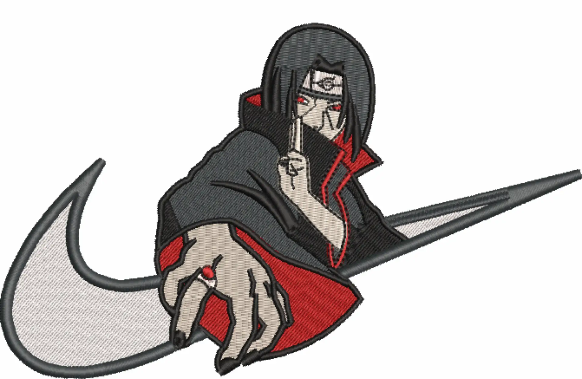 Nike Swoosh Itachi Uchiha Anime - Nike design file - instant download — view 4
