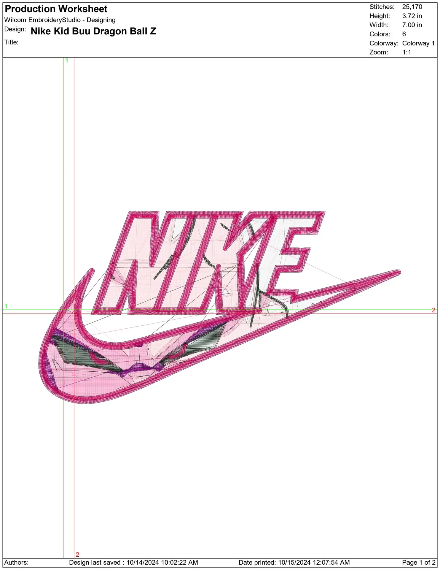 Nike Swoosh Kid Buu - Dragon Ballz - Nike design file - instant download — view 2