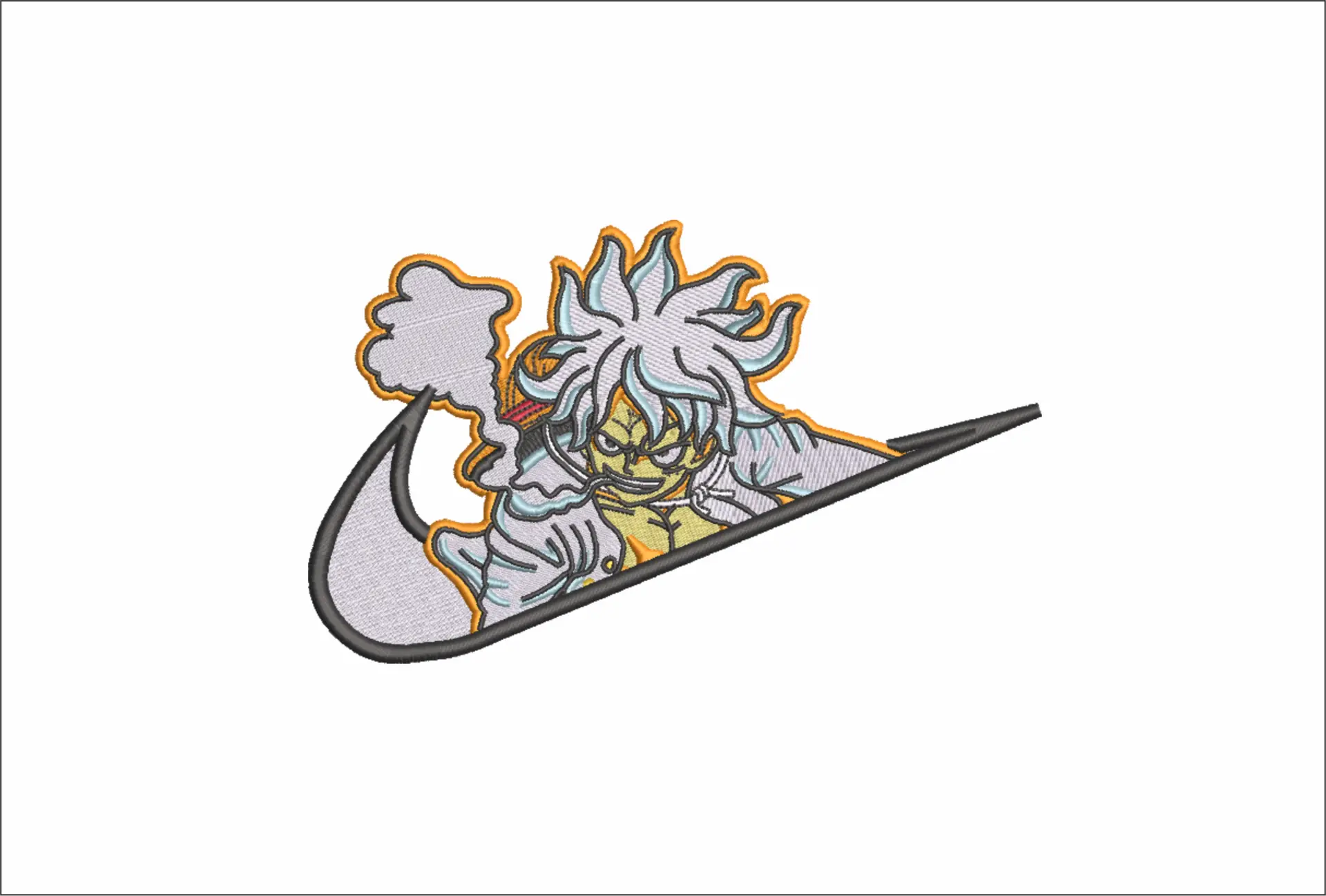 Nike Swoosh Luffy Smoke G5 Anime - Nike design file - instant download